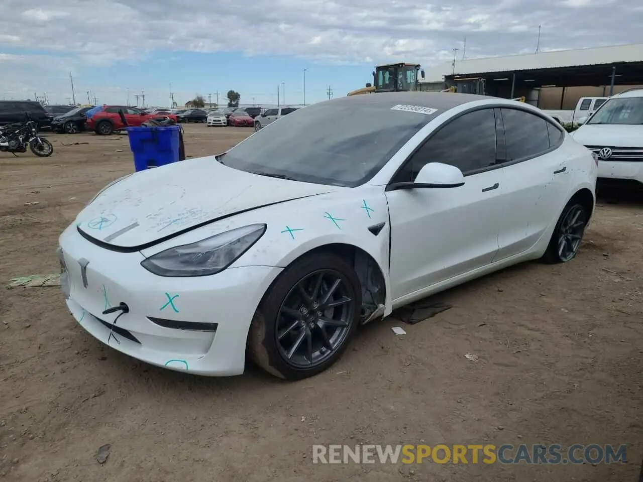 1 Photograph of a damaged car 5YJ3E1EB9PF634210 TESLA MODEL 3 2023