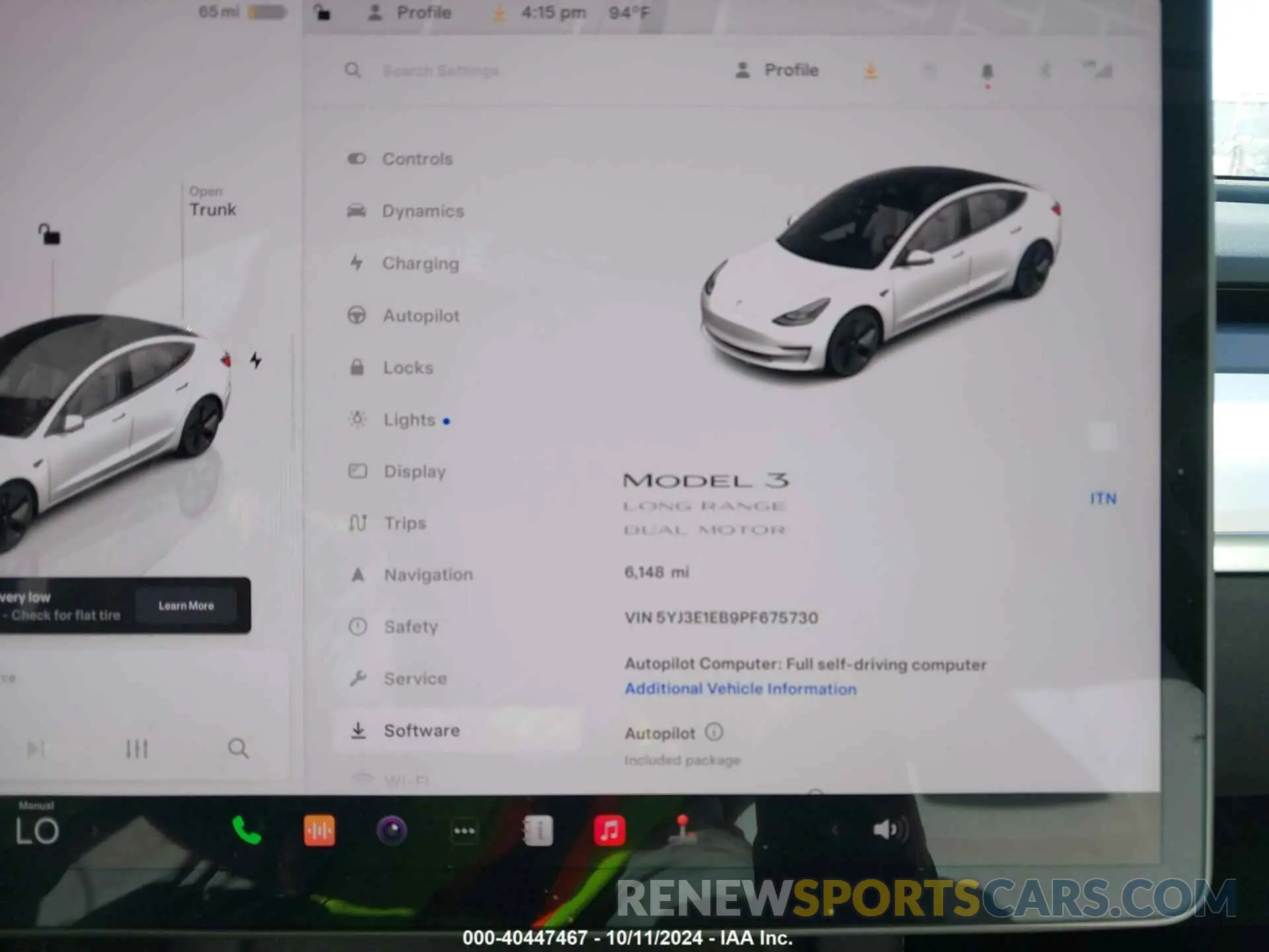 7 Photograph of a damaged car 5YJ3E1EB9PF675730 TESLA MODEL 3 2023