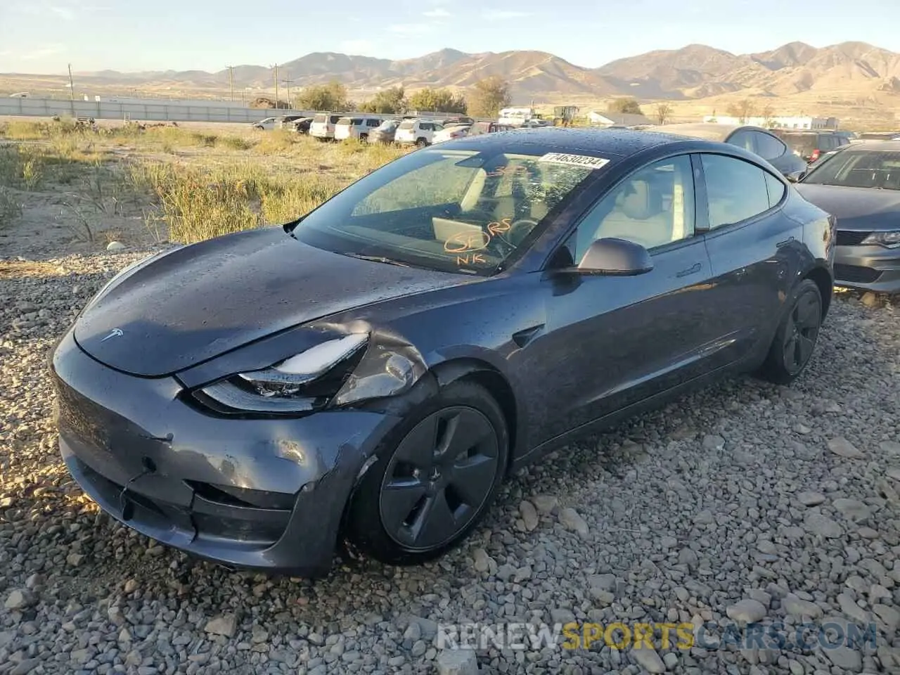 1 Photograph of a damaged car 5YJ3E1EB9PF696707 TESLA MODEL 3 2023