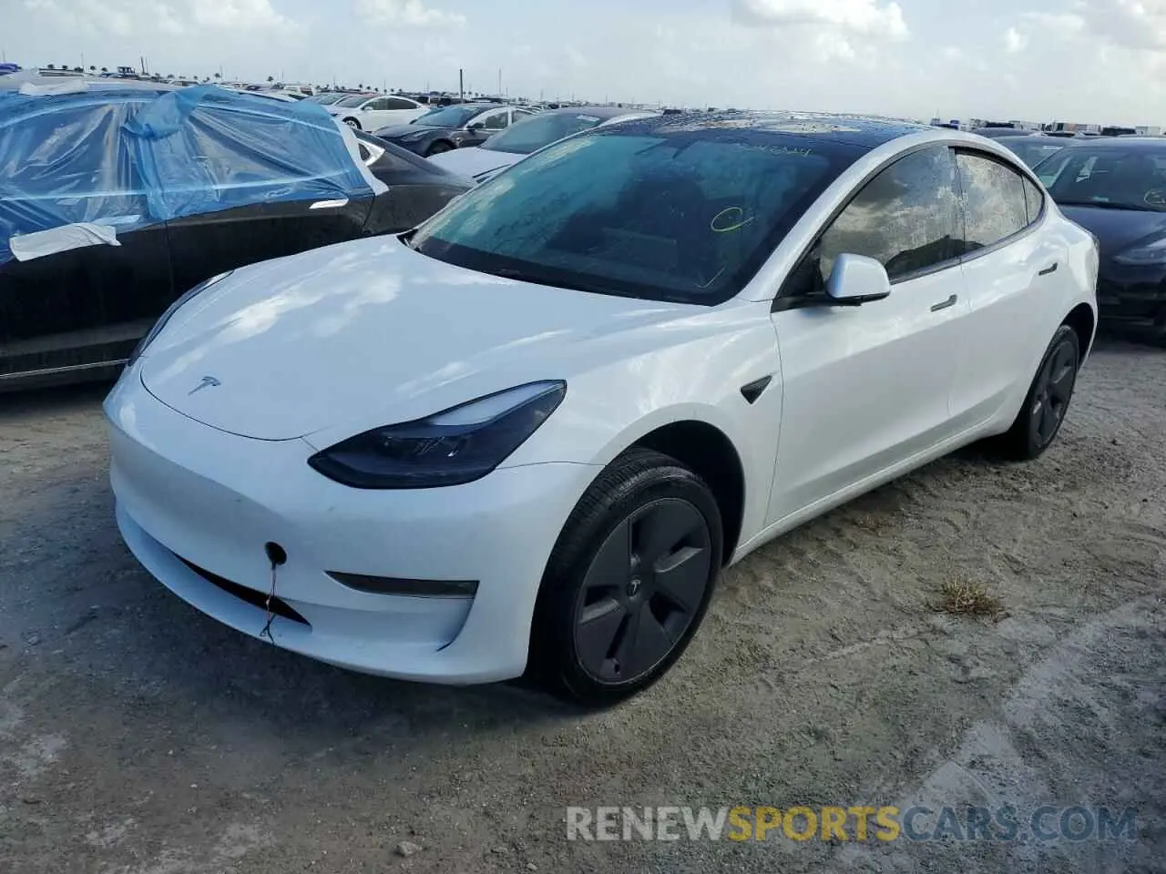 1 Photograph of a damaged car 5YJ3E1EB9PF701484 TESLA MODEL 3 2023