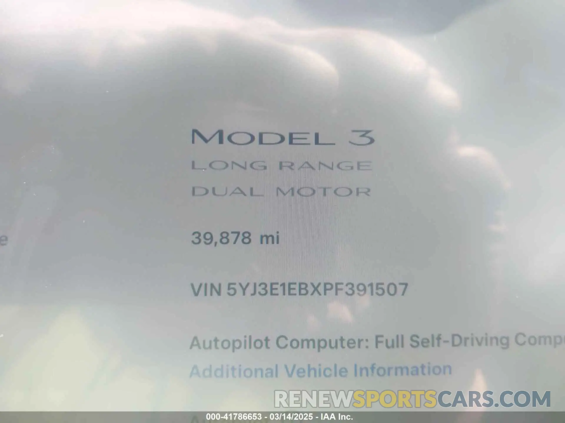 7 Photograph of a damaged car 5YJ3E1EBXPF391507 TESLA MODEL 3 2023