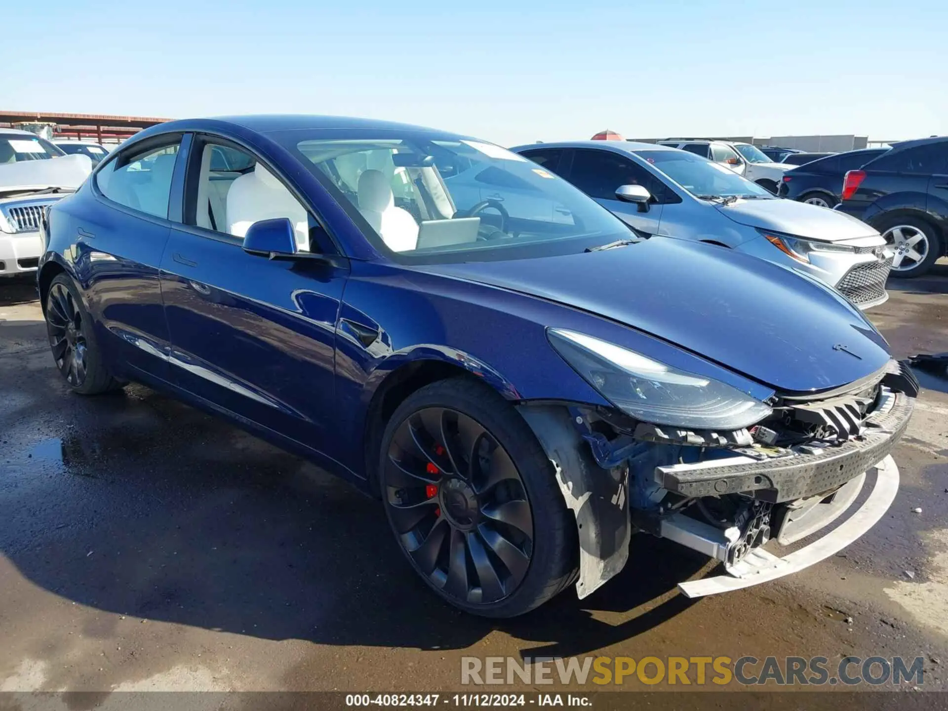 1 Photograph of a damaged car 5YJ3E1EC0PF399172 TESLA MODEL 3 2023