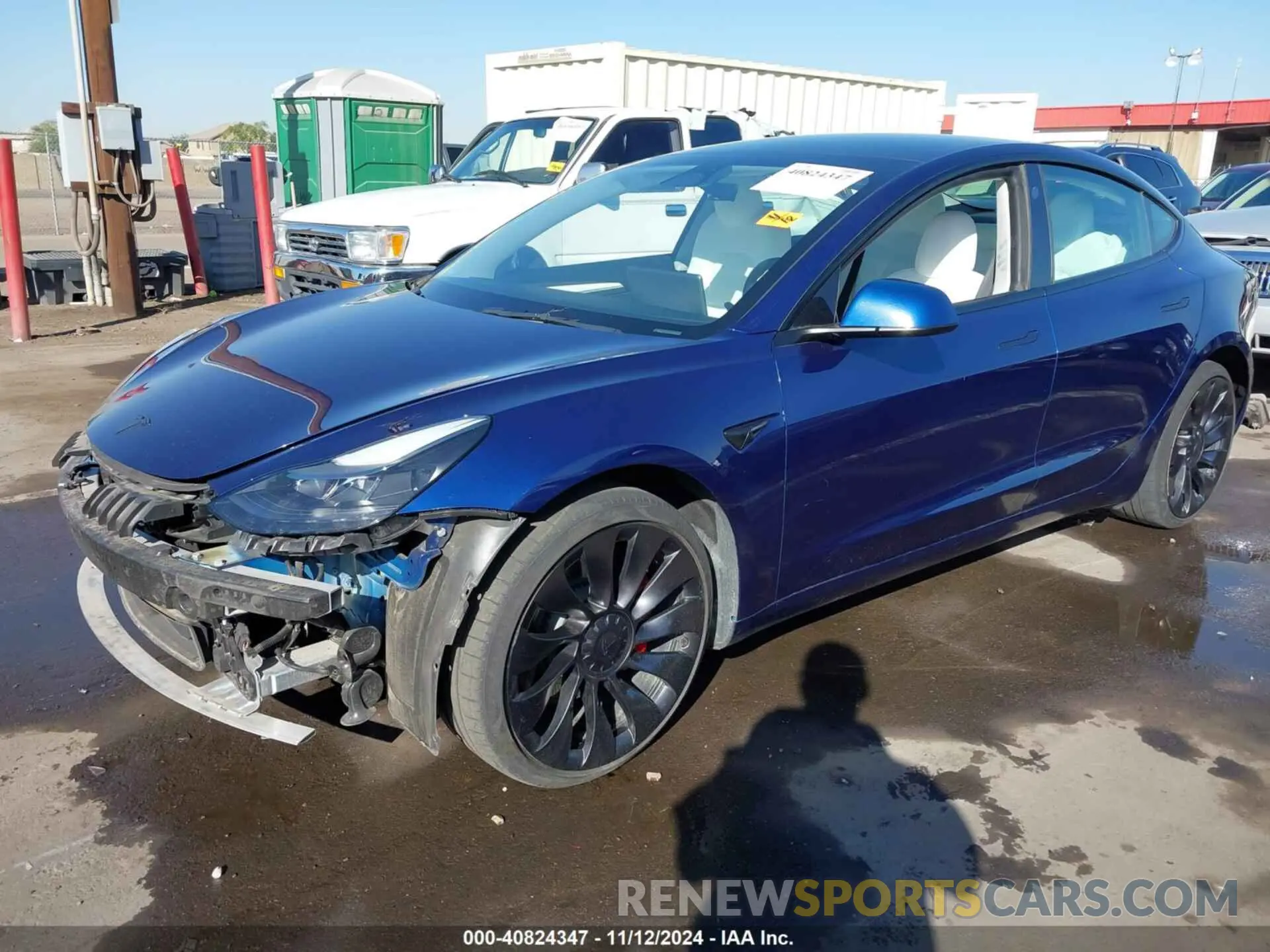 2 Photograph of a damaged car 5YJ3E1EC0PF399172 TESLA MODEL 3 2023