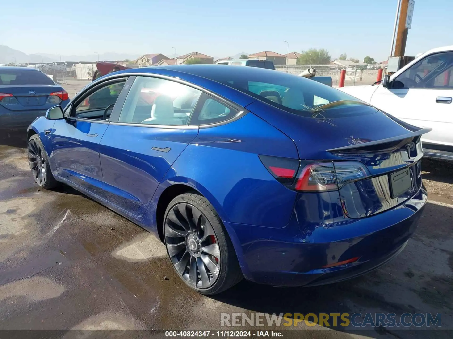 3 Photograph of a damaged car 5YJ3E1EC0PF399172 TESLA MODEL 3 2023