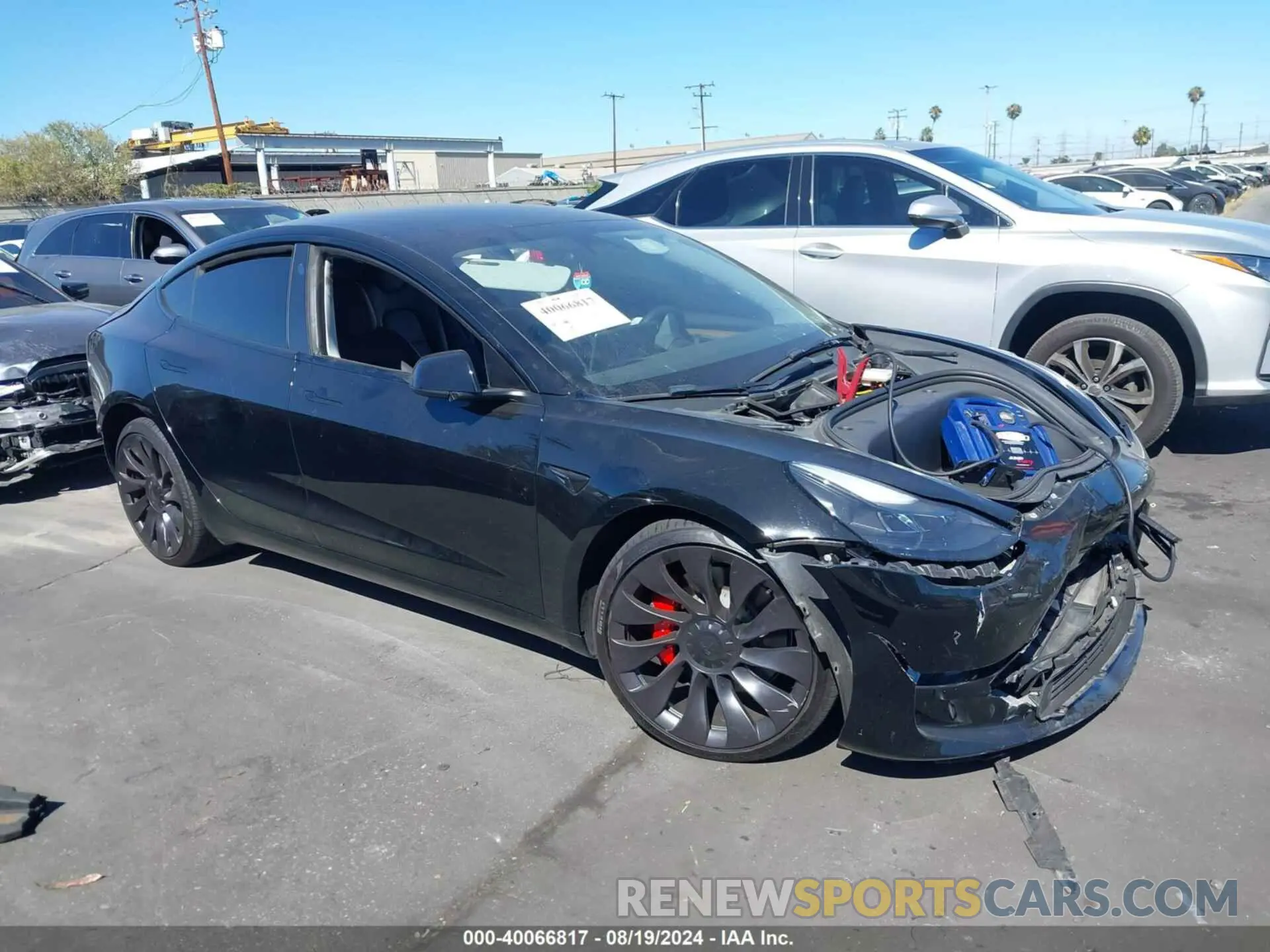 1 Photograph of a damaged car 5YJ3E1EC0PF412017 TESLA MODEL 3 2023