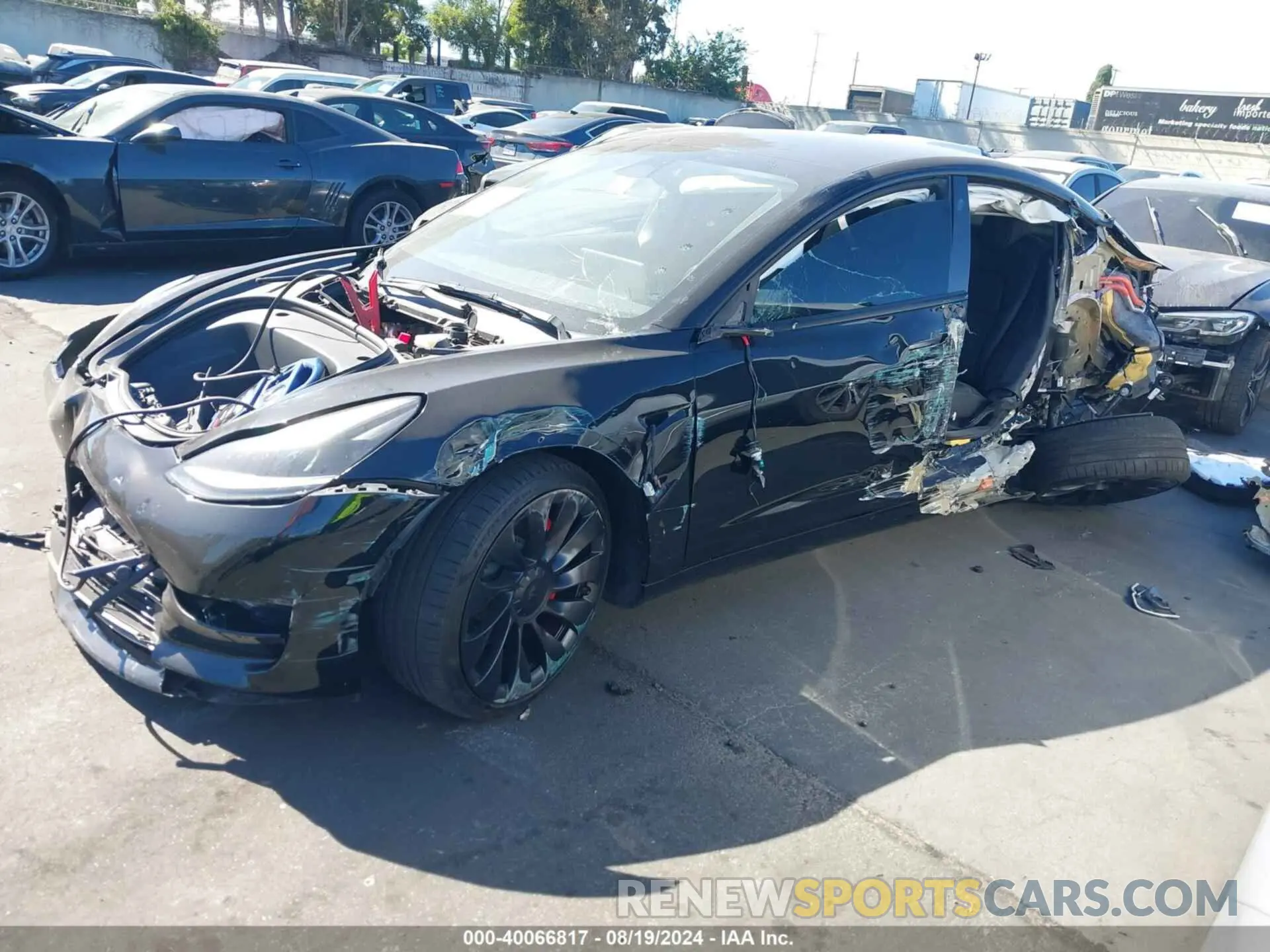 2 Photograph of a damaged car 5YJ3E1EC0PF412017 TESLA MODEL 3 2023