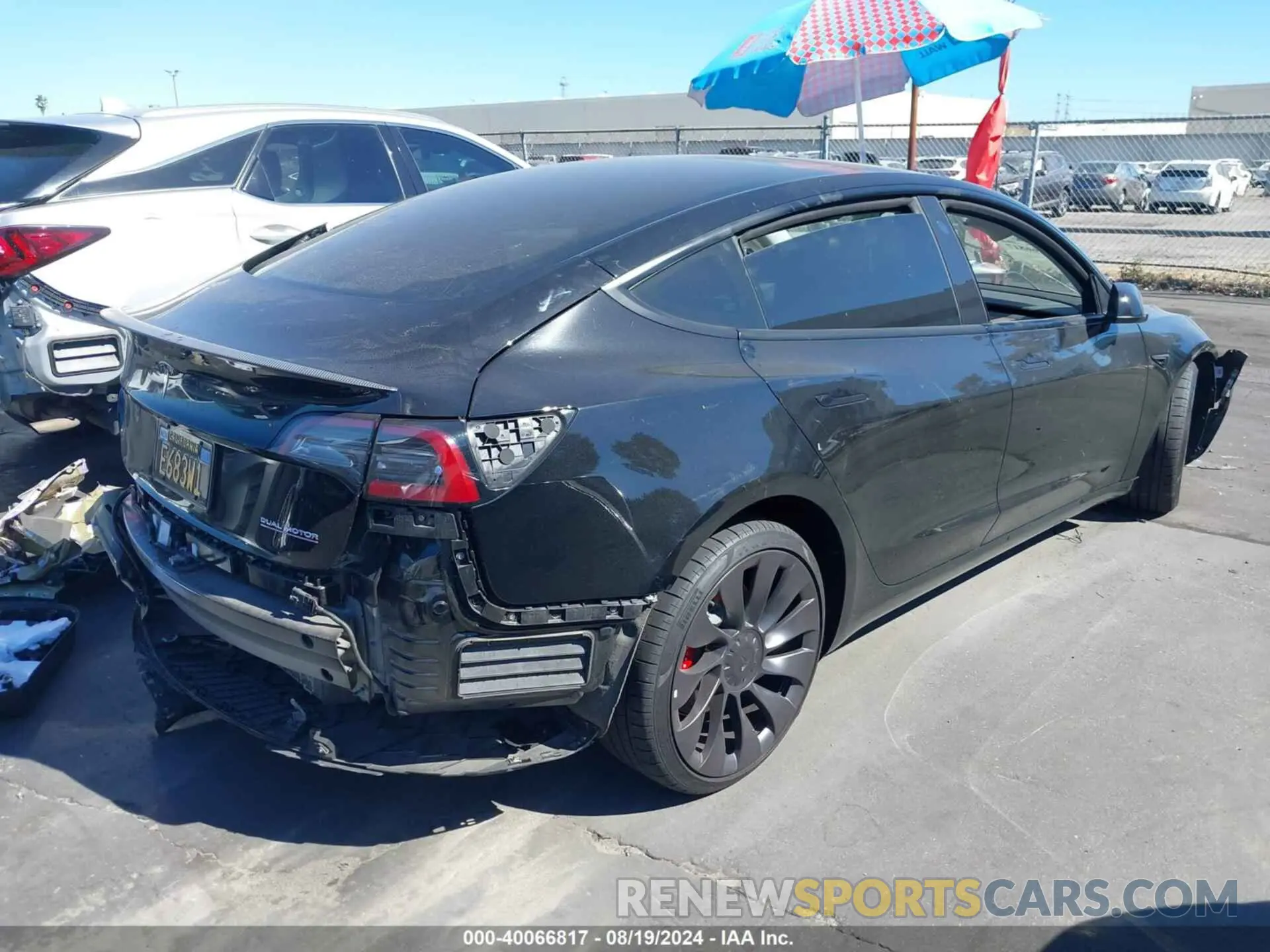 4 Photograph of a damaged car 5YJ3E1EC0PF412017 TESLA MODEL 3 2023
