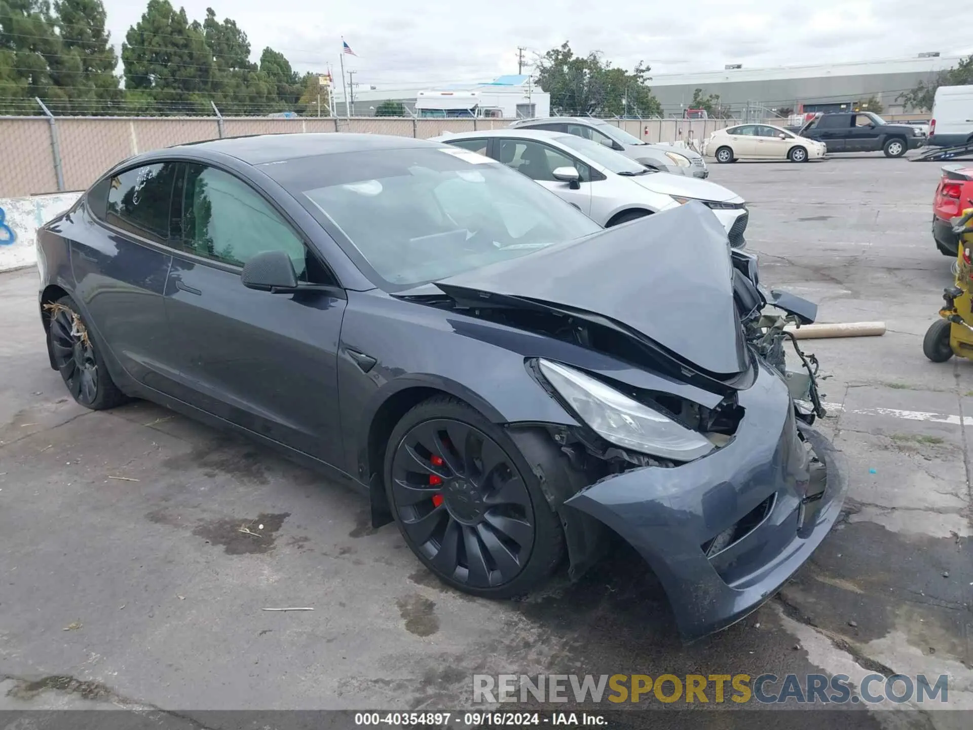 1 Photograph of a damaged car 5YJ3E1EC0PF498784 TESLA MODEL 3 2023