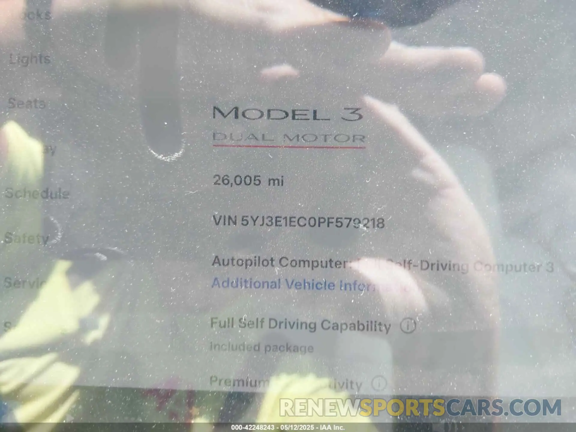 7 Photograph of a damaged car 5YJ3E1EC0PF579218 TESLA MODEL 3 2023