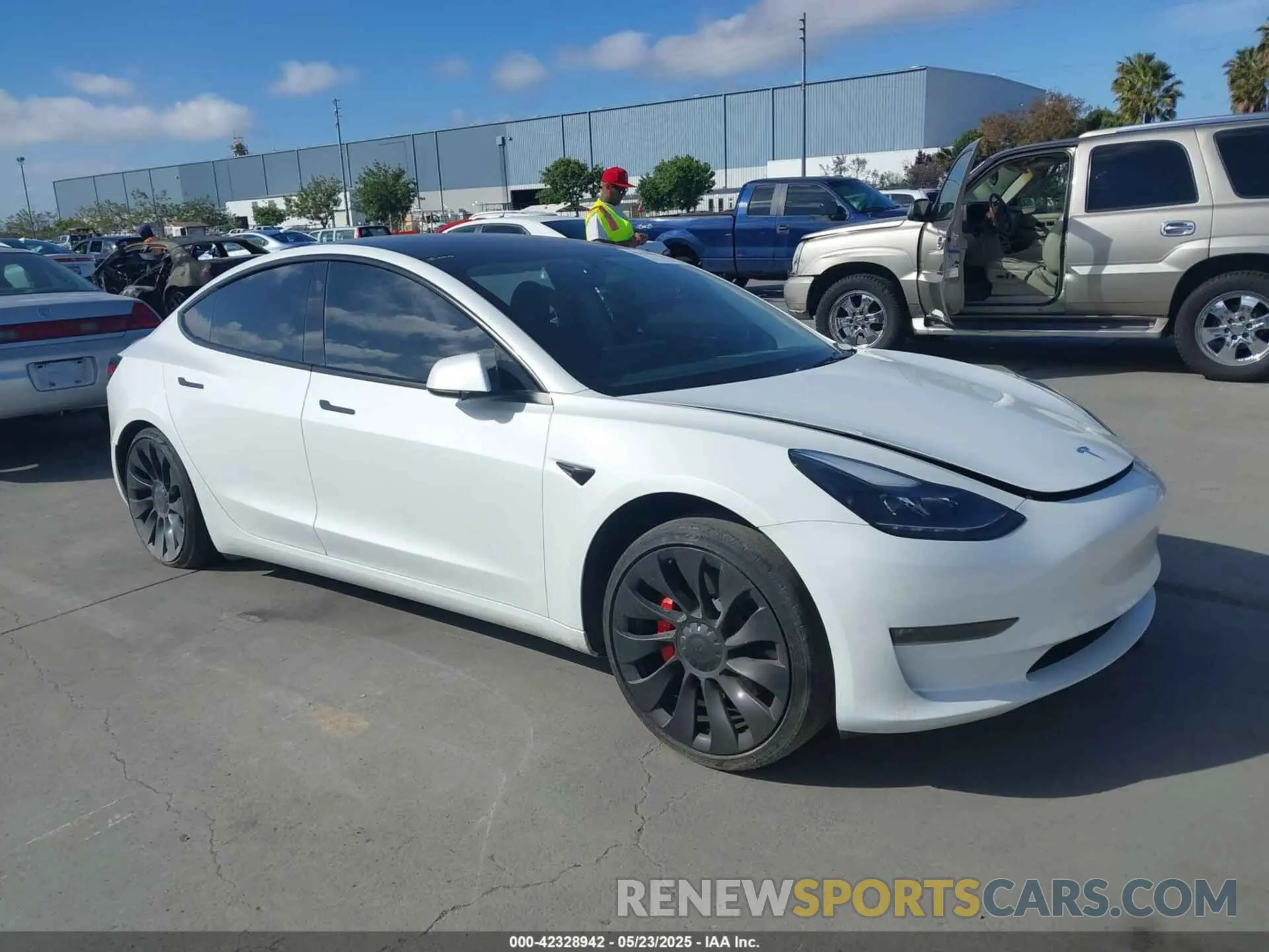 1 Photograph of a damaged car 5YJ3E1EC1PF608354 TESLA MODEL 3 2023