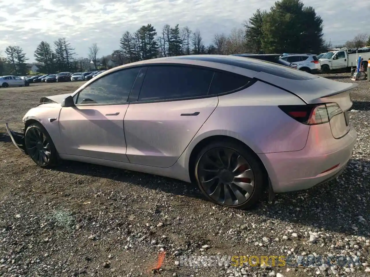 2 Photograph of a damaged car 5YJ3E1EC1PF612095 TESLA MODEL 3 2023