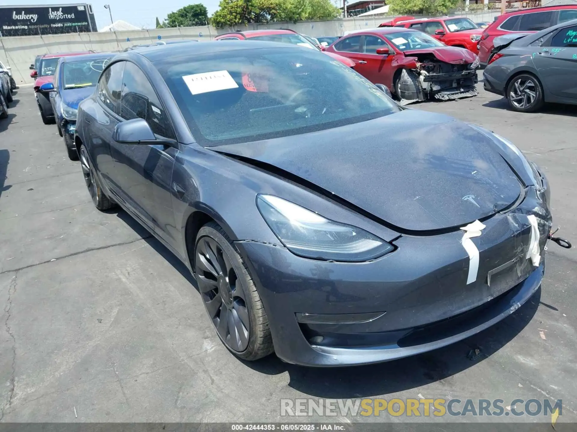 1 Photograph of a damaged car 5YJ3E1EC1PF706557 TESLA MODEL 3 2023