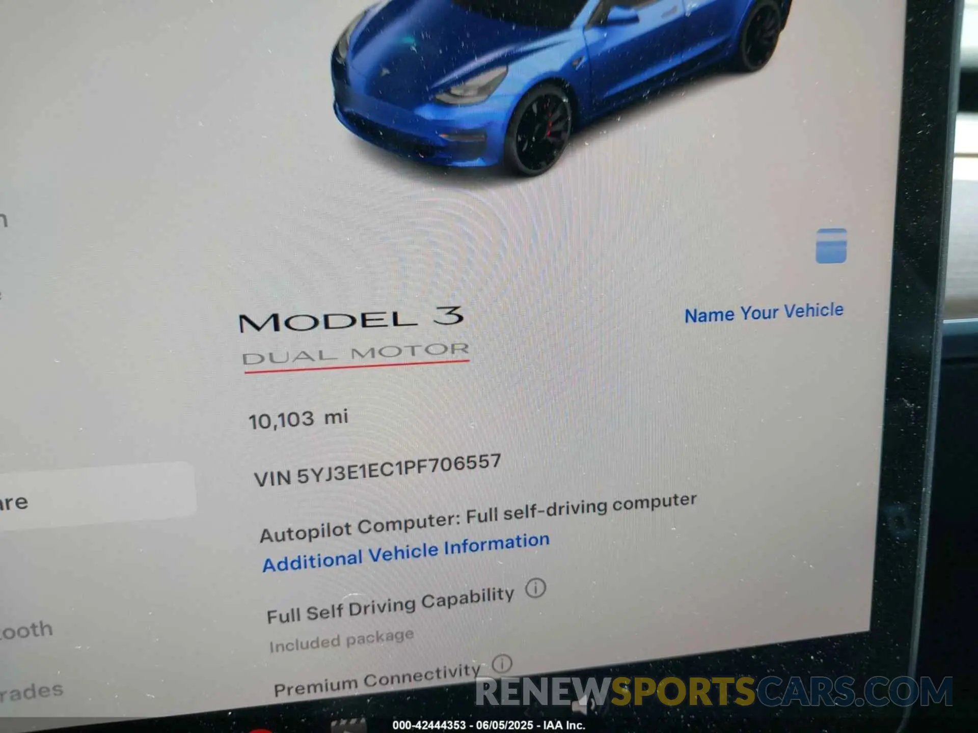 7 Photograph of a damaged car 5YJ3E1EC1PF706557 TESLA MODEL 3 2023