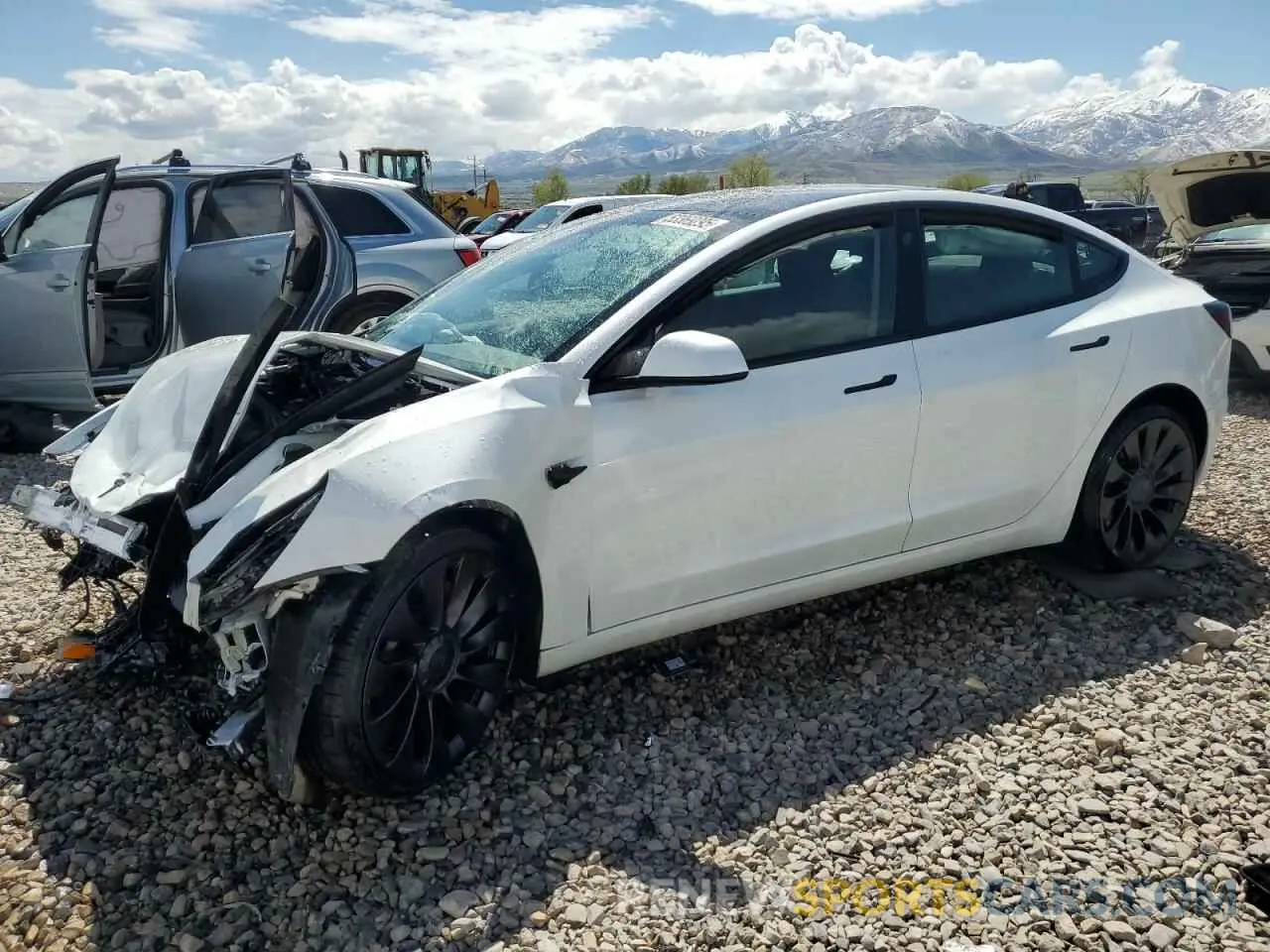 1 Photograph of a damaged car 5YJ3E1EC1PF706879 TESLA MODEL 3 2023