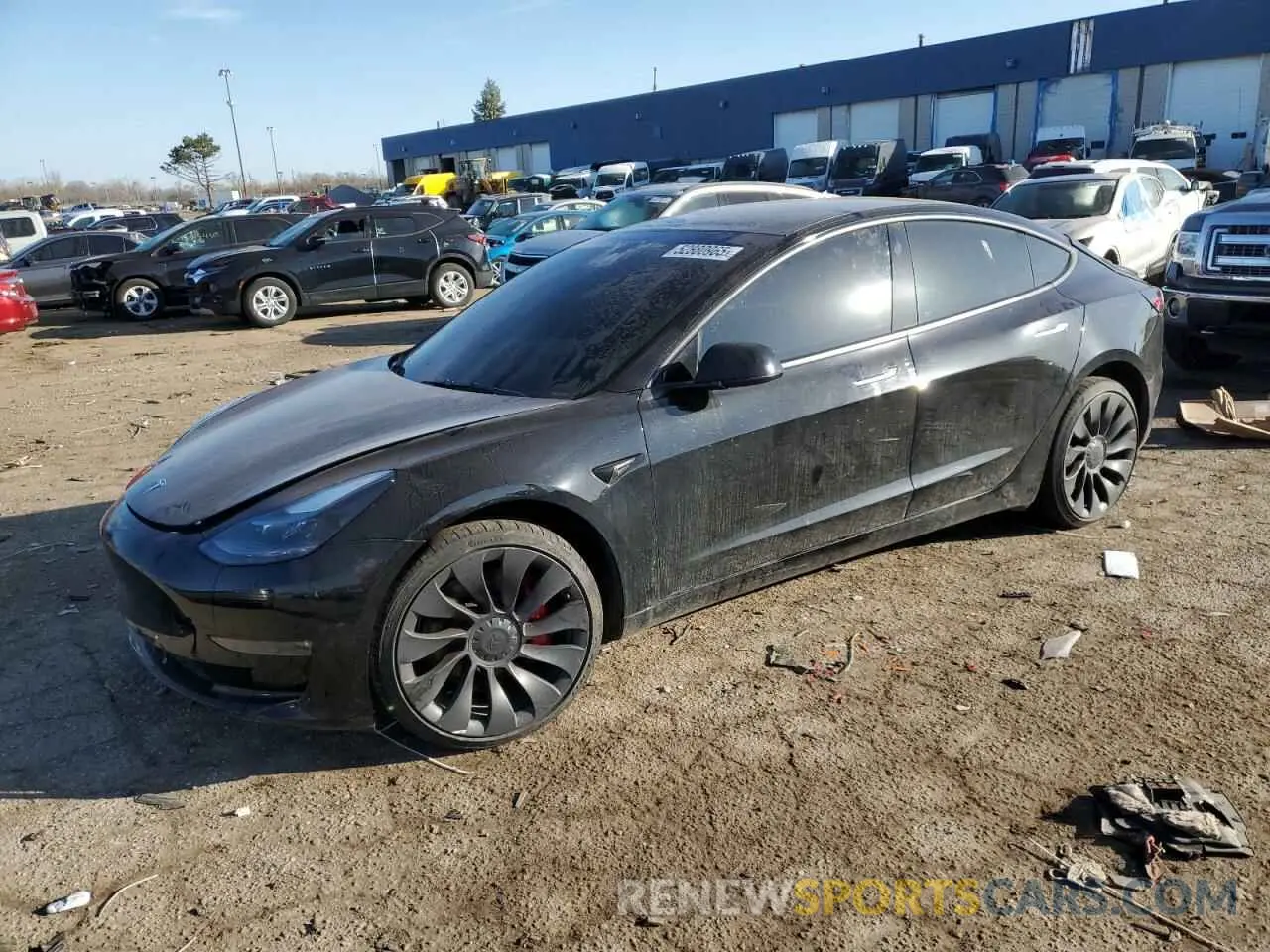 1 Photograph of a damaged car 5YJ3E1EC1PF710110 TESLA MODEL 3 2023