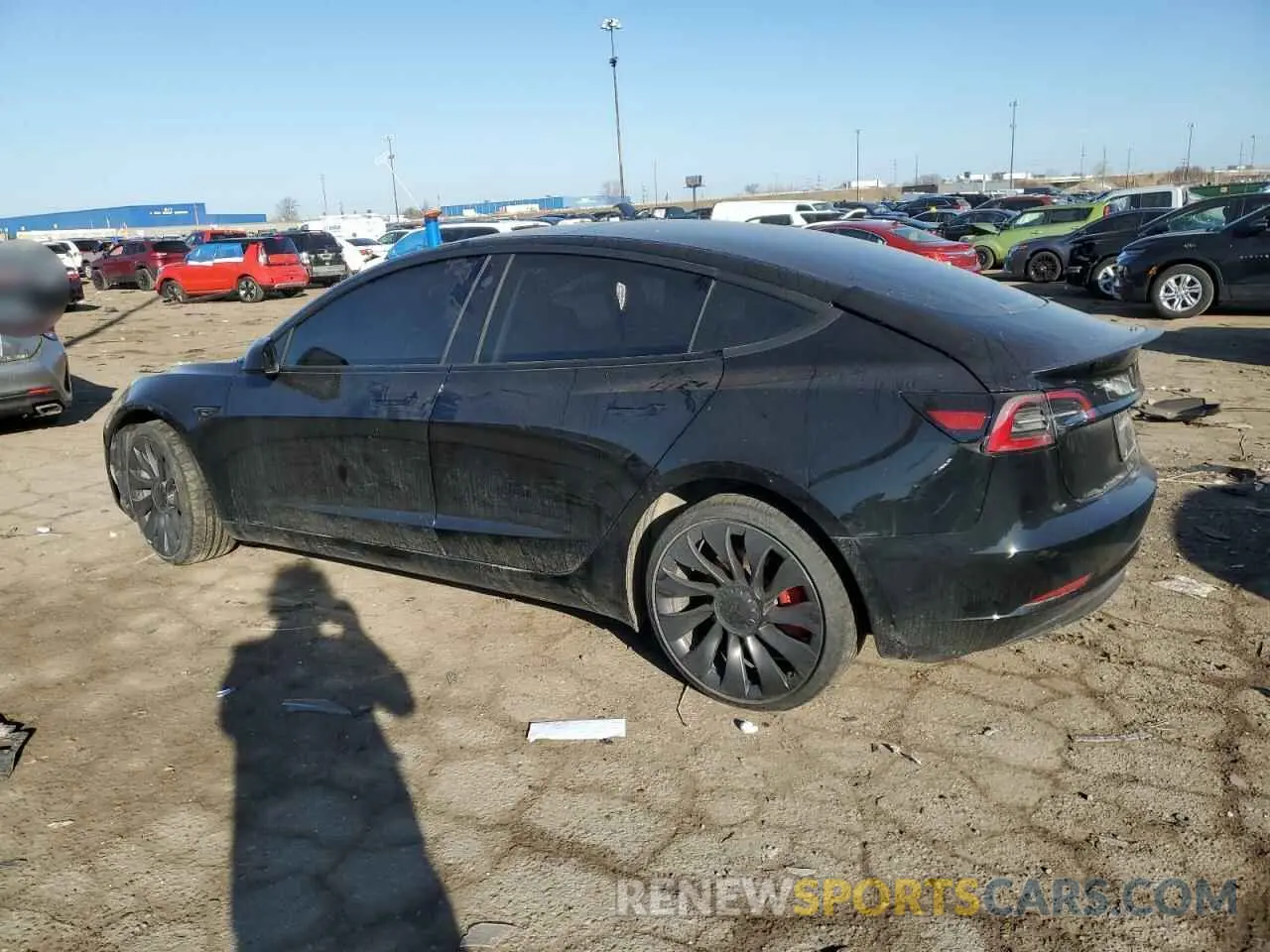 2 Photograph of a damaged car 5YJ3E1EC1PF710110 TESLA MODEL 3 2023
