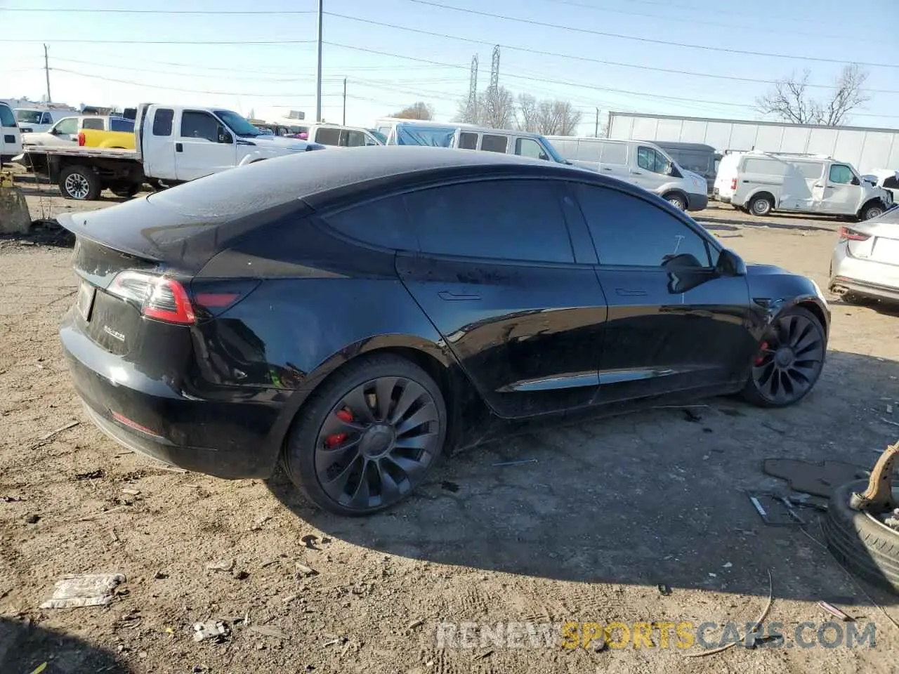 3 Photograph of a damaged car 5YJ3E1EC1PF710110 TESLA MODEL 3 2023