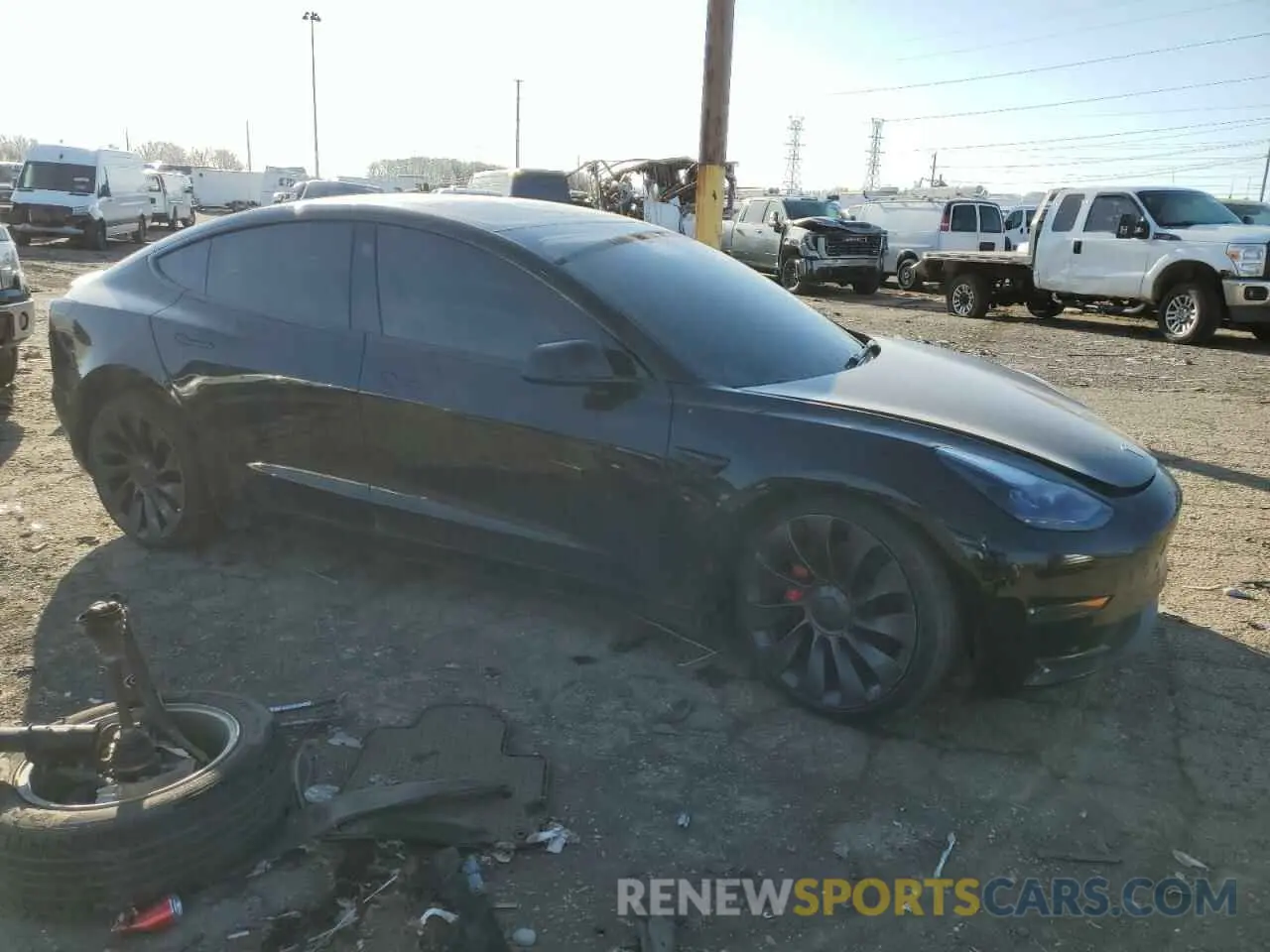 4 Photograph of a damaged car 5YJ3E1EC1PF710110 TESLA MODEL 3 2023