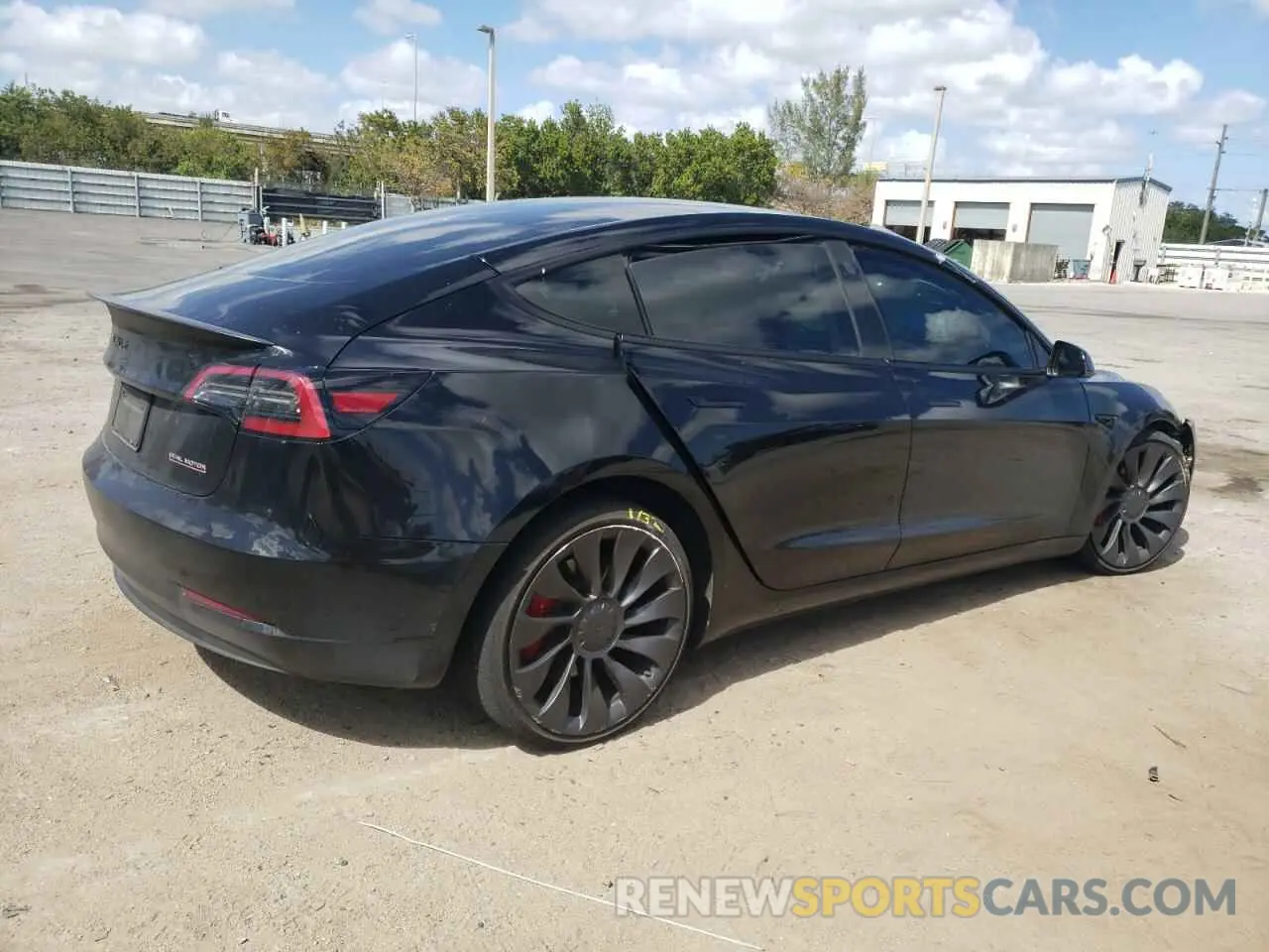 3 Photograph of a damaged car 5YJ3E1EC2PF406218 TESLA MODEL 3 2023