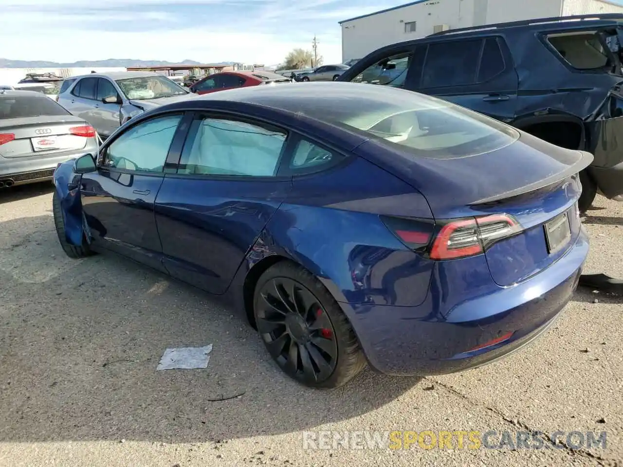 2 Photograph of a damaged car 5YJ3E1EC2PF471151 TESLA MODEL 3 2023