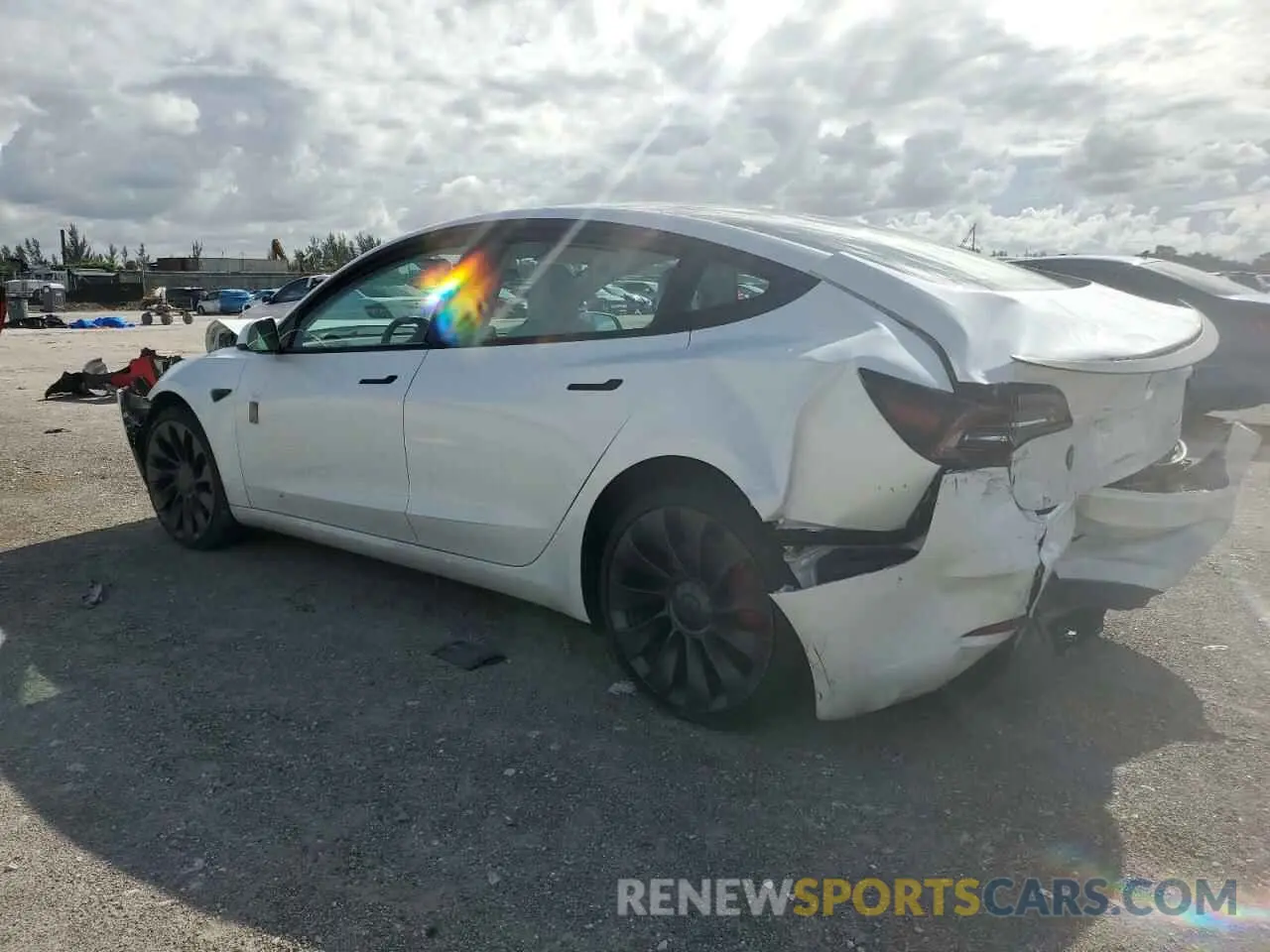2 Photograph of a damaged car 5YJ3E1EC2PF480903 TESLA MODEL 3 2023