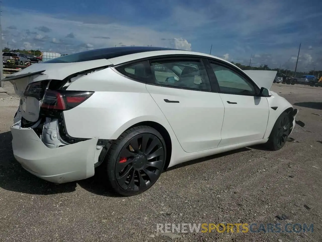 3 Photograph of a damaged car 5YJ3E1EC2PF480903 TESLA MODEL 3 2023