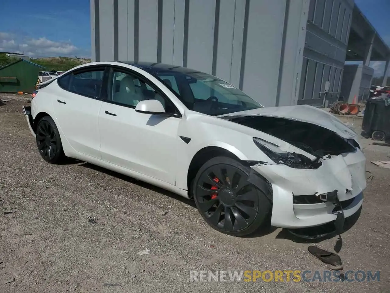 4 Photograph of a damaged car 5YJ3E1EC2PF480903 TESLA MODEL 3 2023