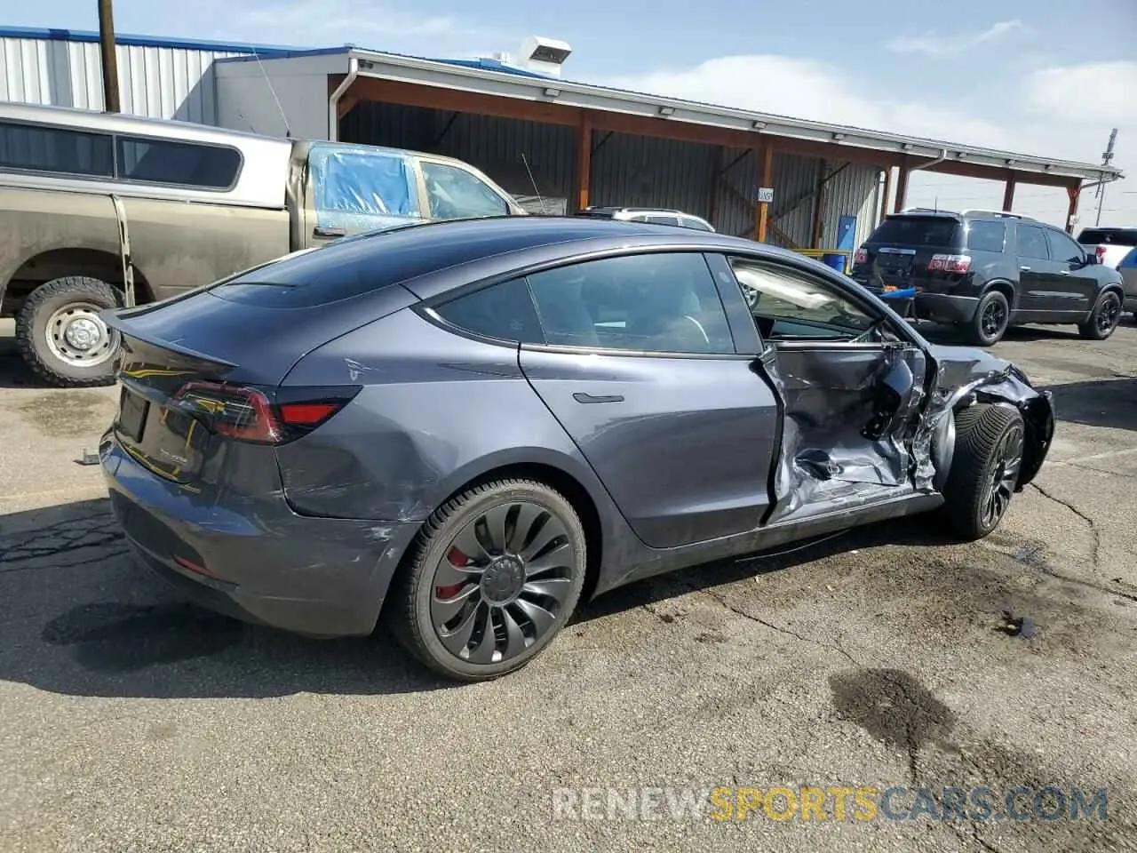 3 Photograph of a damaged car 5YJ3E1EC2PF673505 TESLA MODEL 3 2023