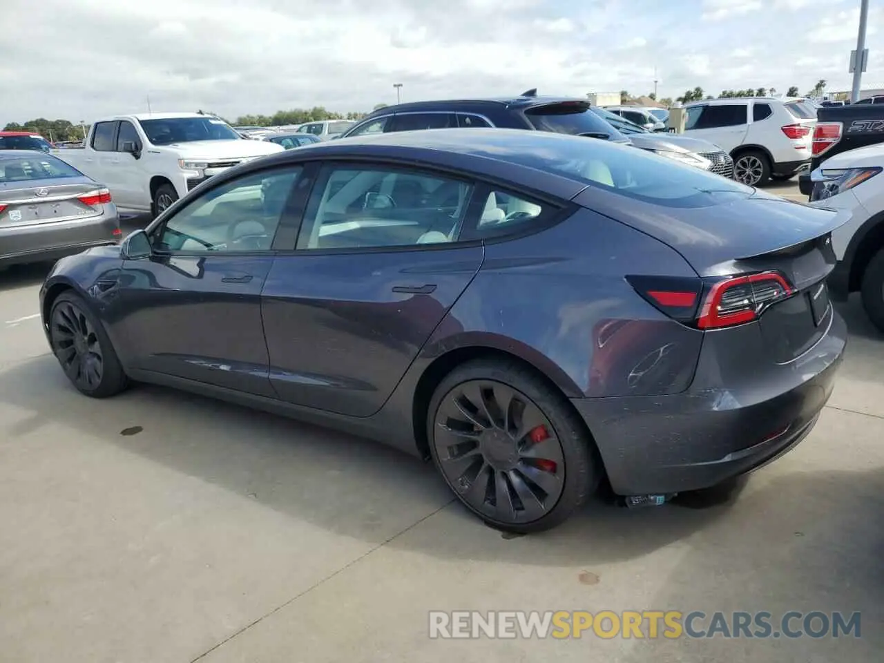 2 Photograph of a damaged car 5YJ3E1EC2PF677330 TESLA MODEL 3 2023