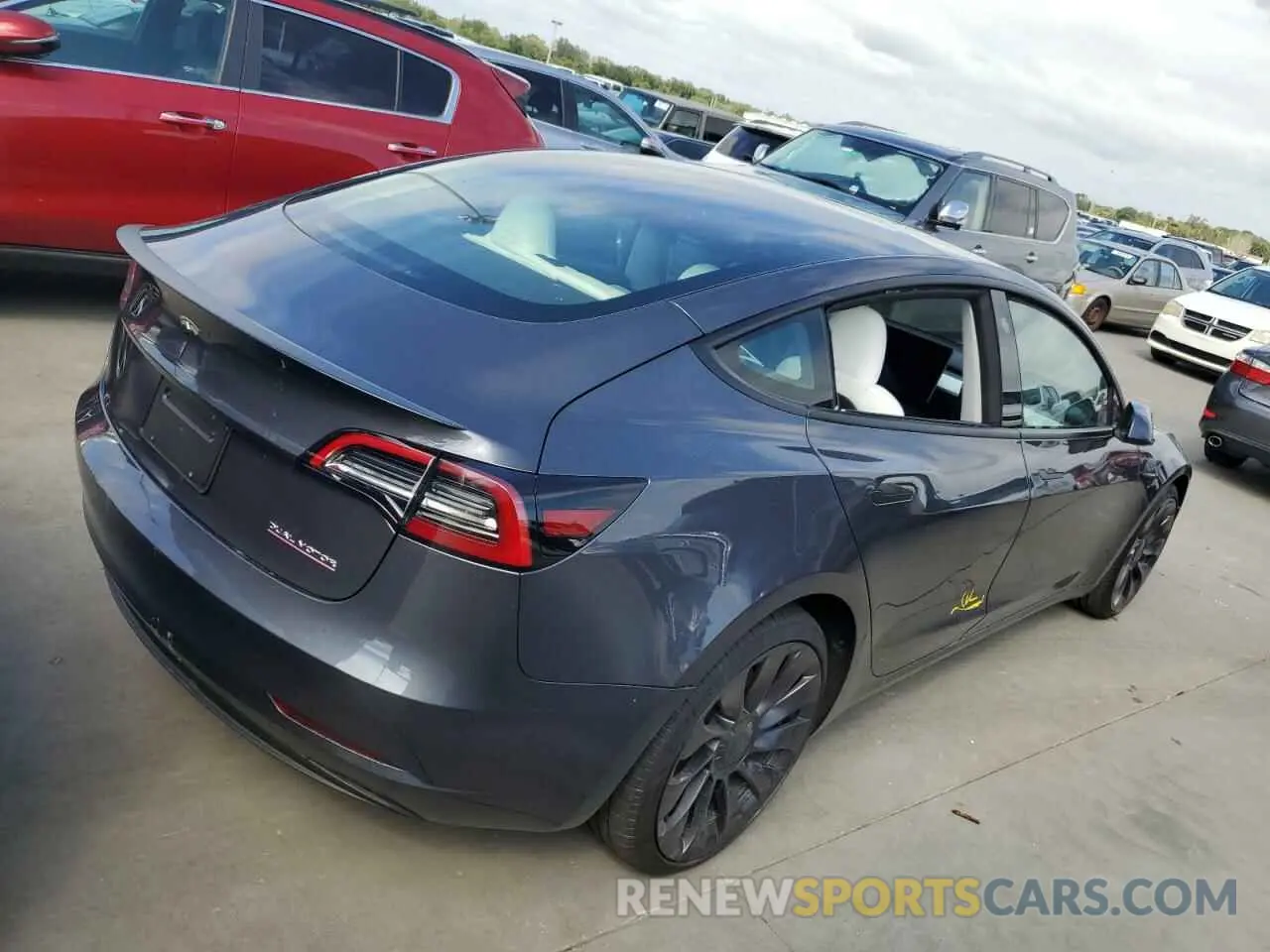 3 Photograph of a damaged car 5YJ3E1EC2PF677330 TESLA MODEL 3 2023