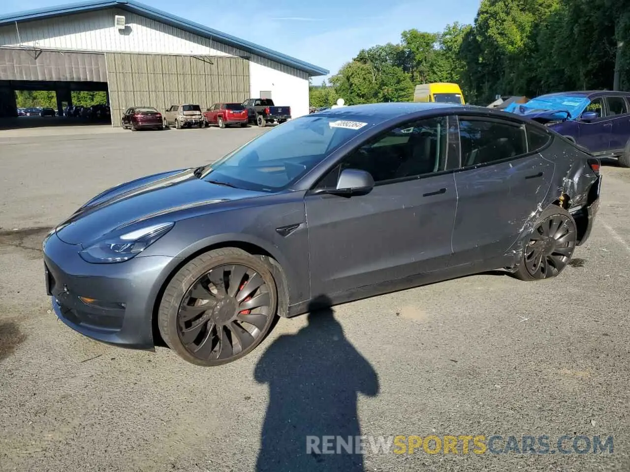 1 Photograph of a damaged car 5YJ3E1EC3PF553373 TESLA MODEL 3 2023