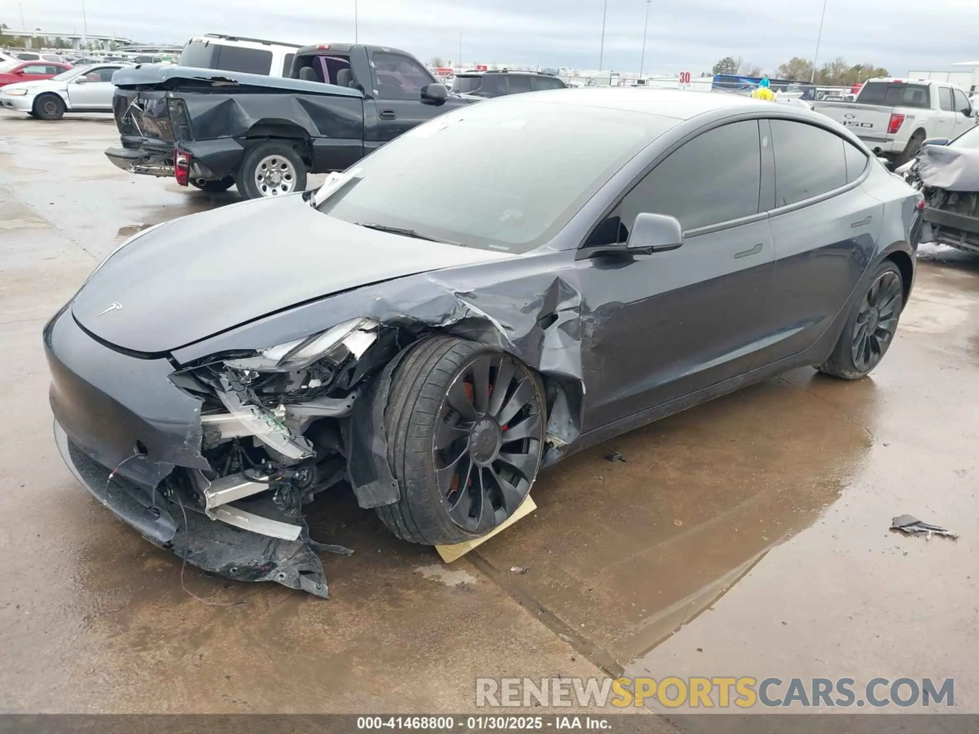 2 Photograph of a damaged car 5YJ3E1EC3PF577351 TESLA MODEL 3 2023