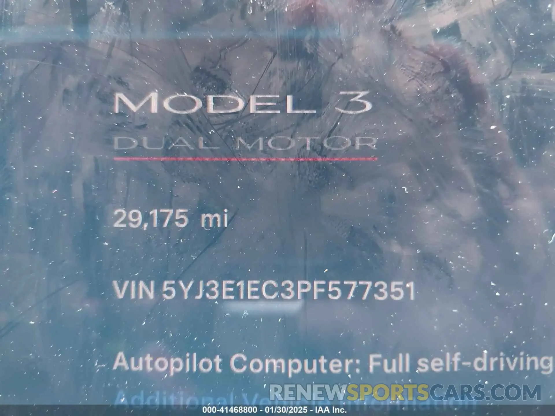 9 Photograph of a damaged car 5YJ3E1EC3PF577351 TESLA MODEL 3 2023