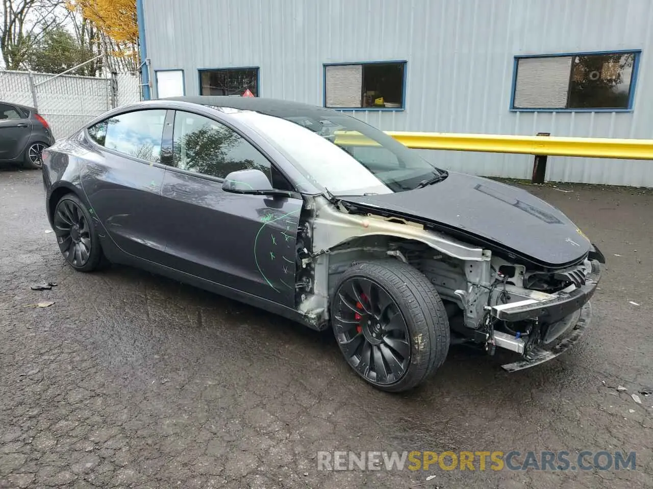 4 Photograph of a damaged car 5YJ3E1EC3PF671875 TESLA MODEL 3 2023
