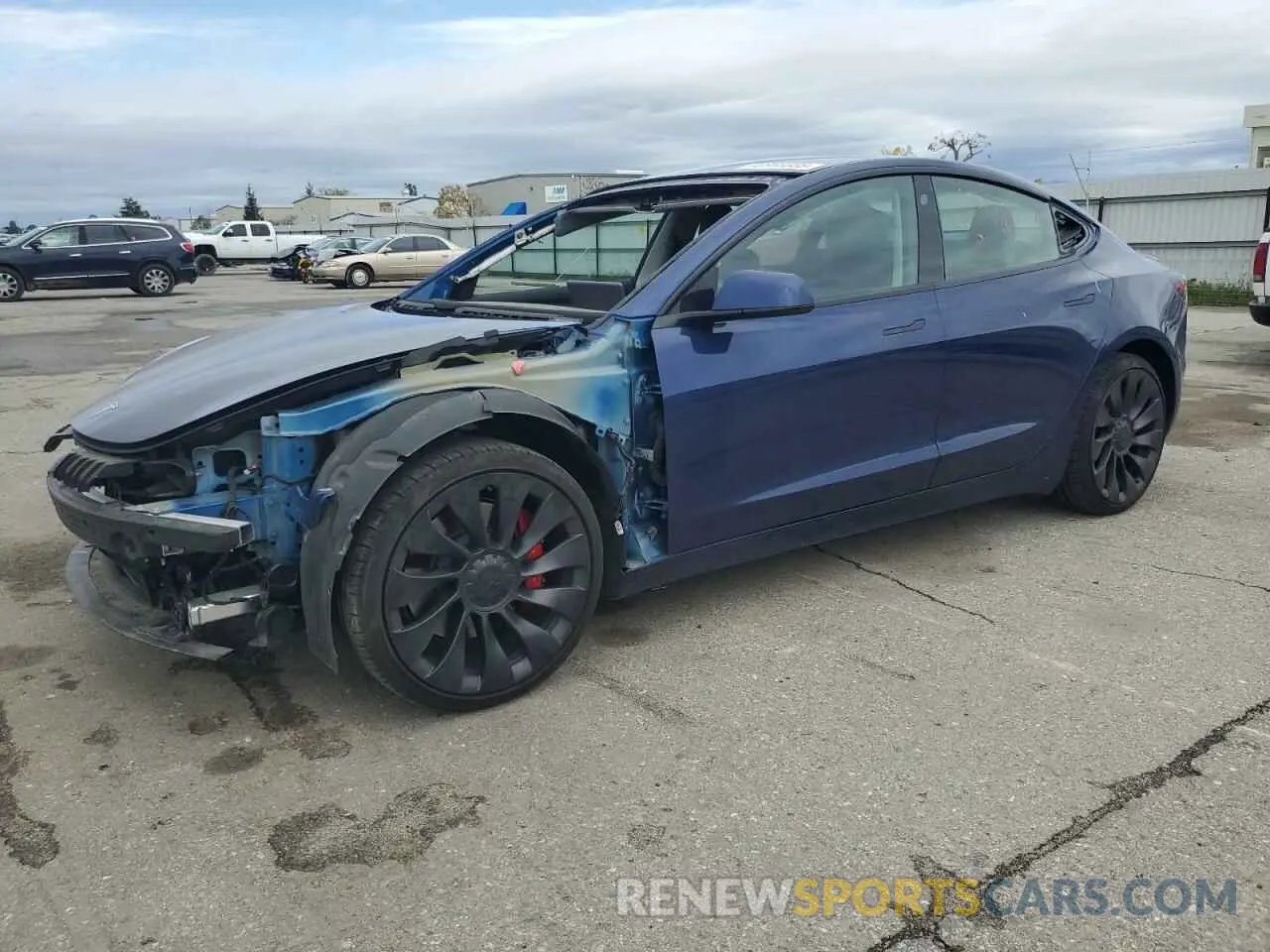 1 Photograph of a damaged car 5YJ3E1EC3PF704034 TESLA MODEL 3 2023