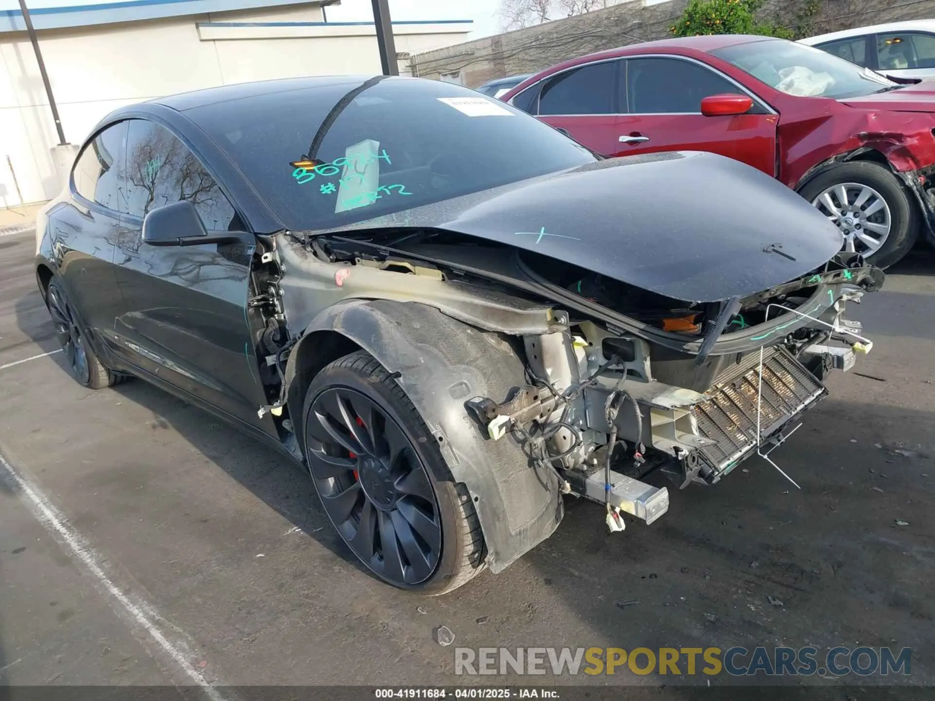 1 Photograph of a damaged car 5YJ3E1EC3PF716085 TESLA MODEL 3 2023