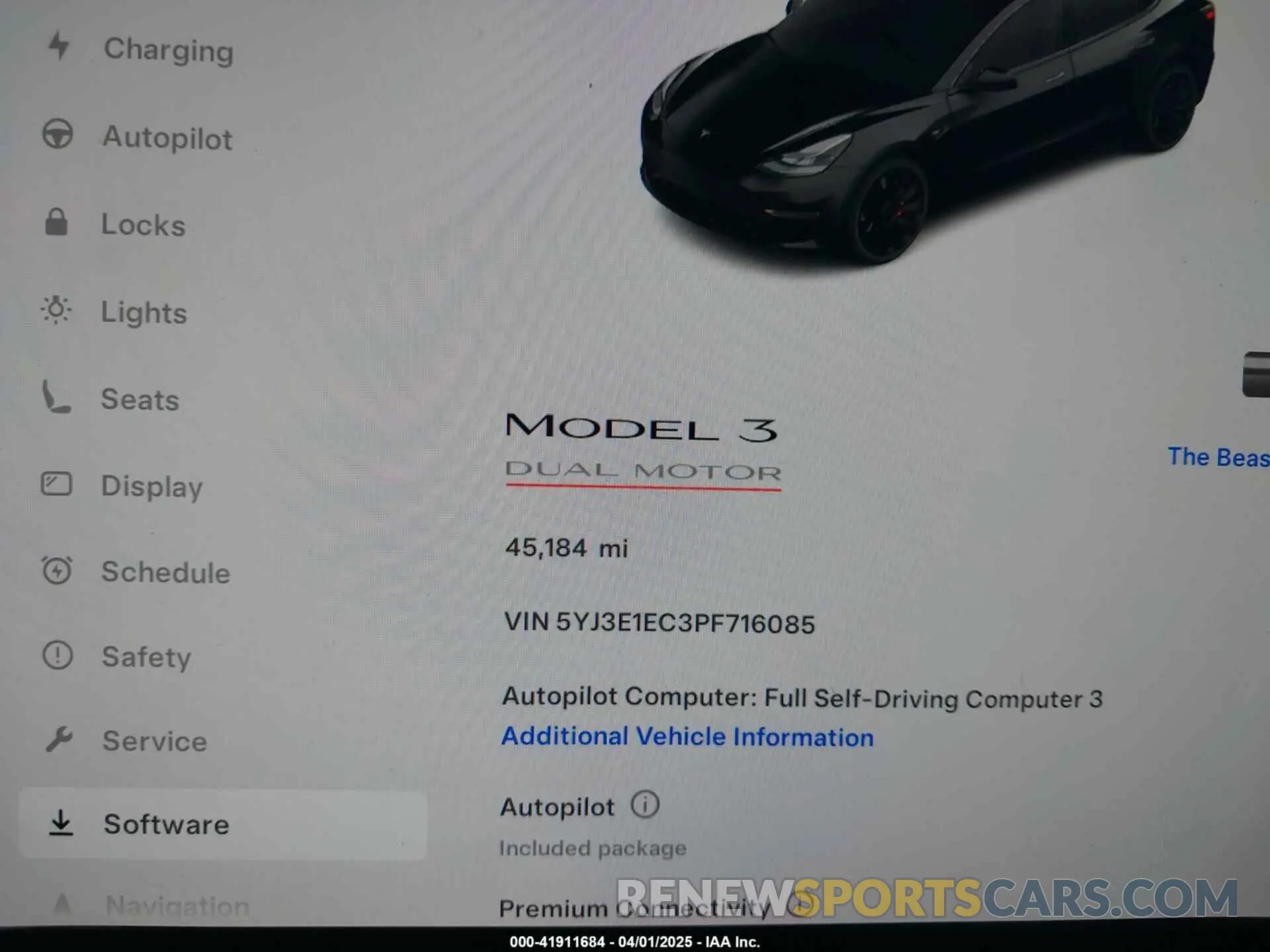 7 Photograph of a damaged car 5YJ3E1EC3PF716085 TESLA MODEL 3 2023