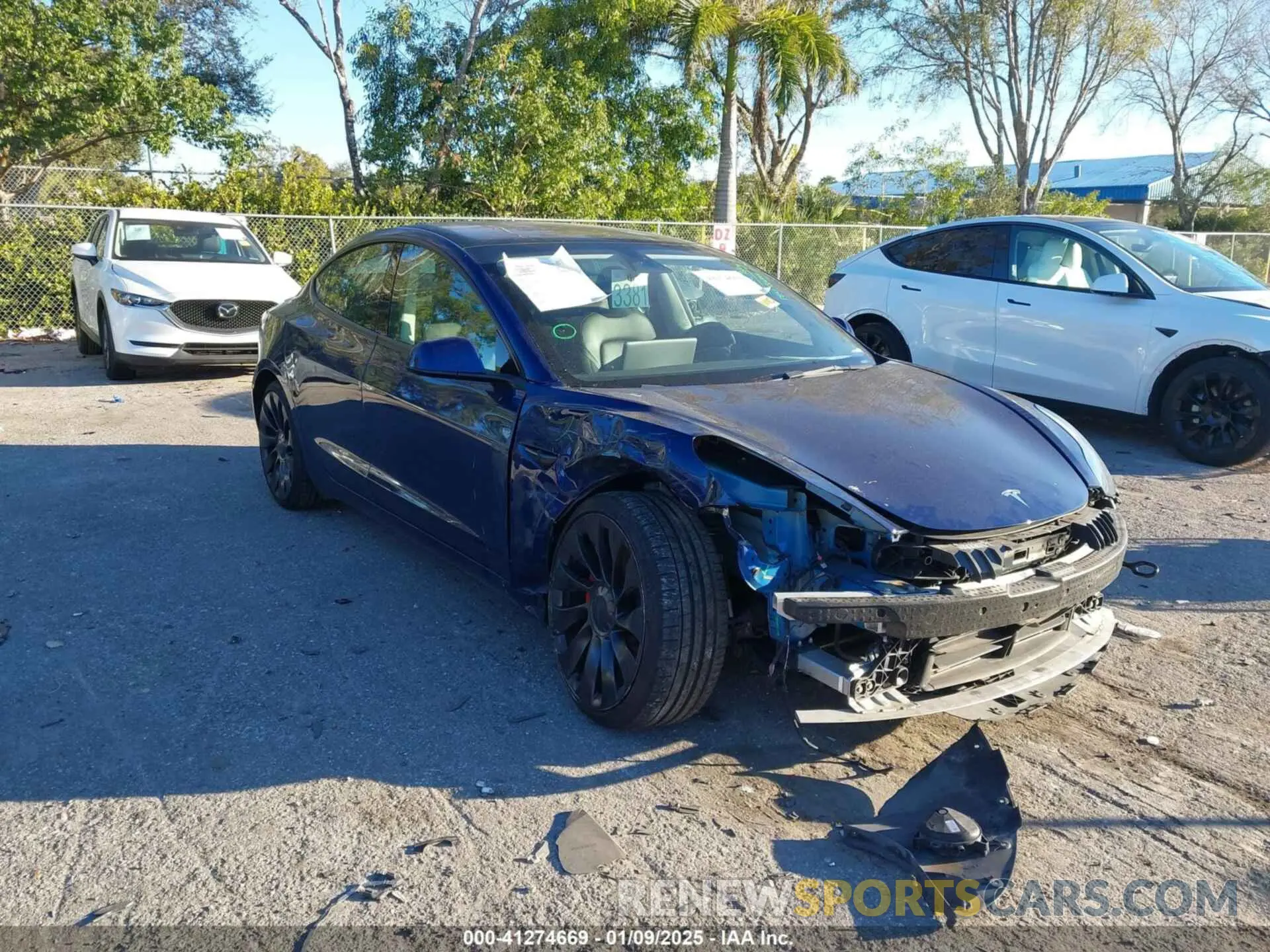 1 Photograph of a damaged car 5YJ3E1EC4PF404521 TESLA MODEL 3 2023
