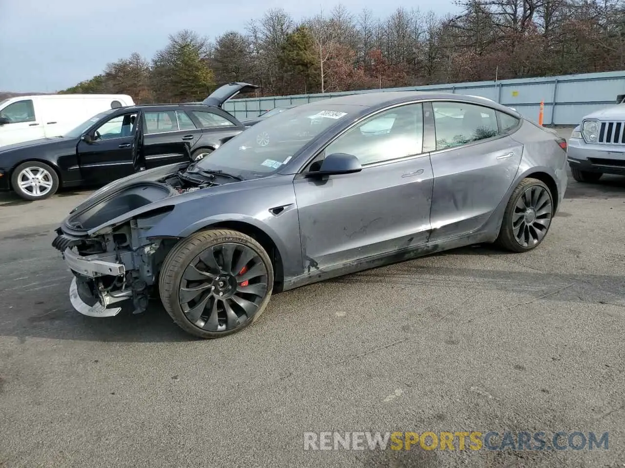 1 Photograph of a damaged car 5YJ3E1EC4PF488873 TESLA MODEL 3 2023