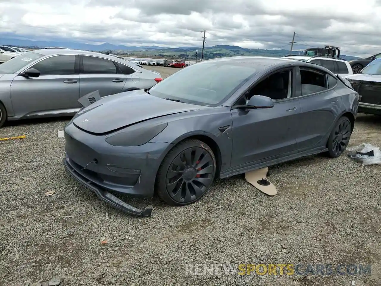 1 Photograph of a damaged car 5YJ3E1EC4PF509740 TESLA MODEL 3 2023