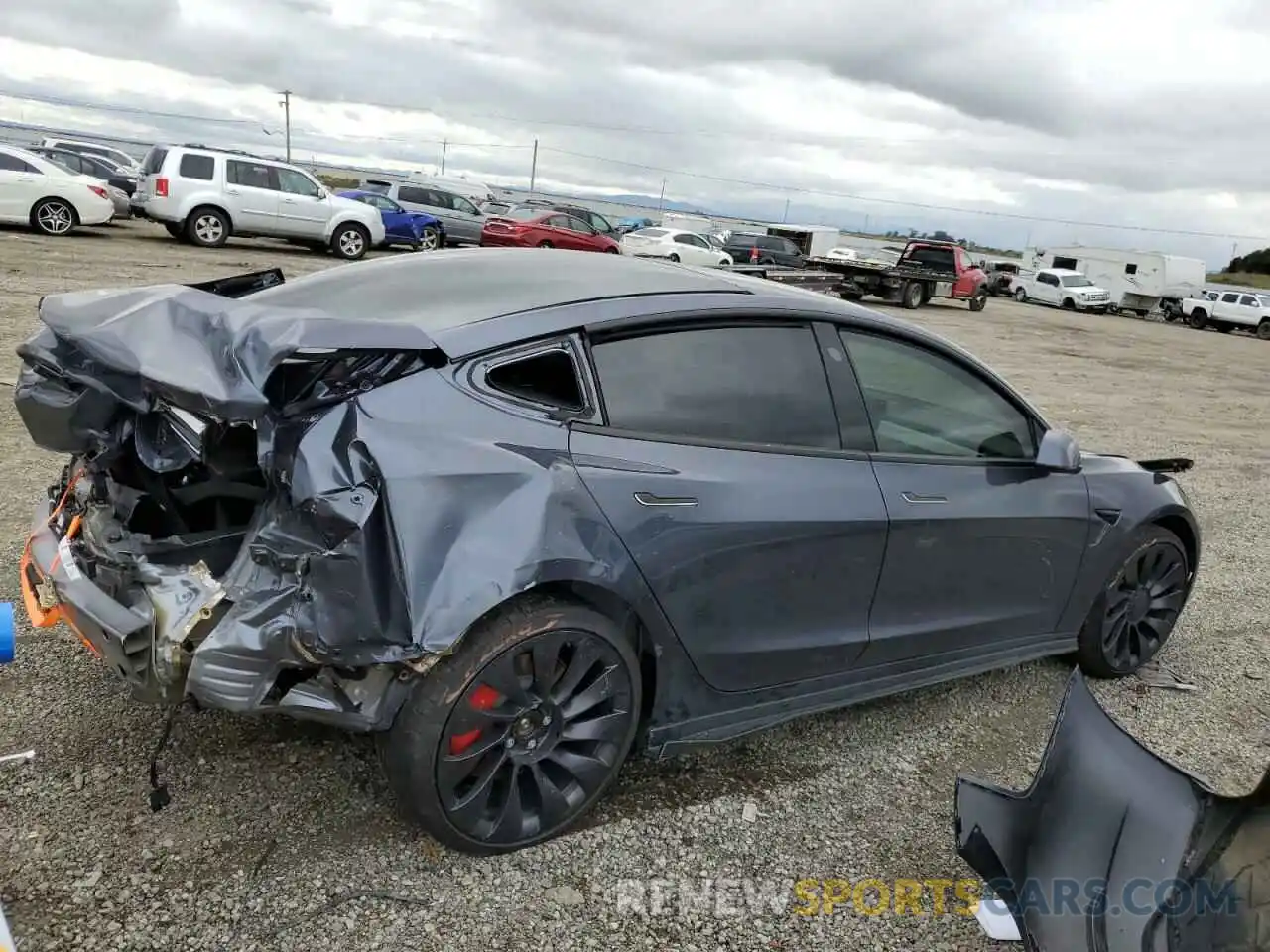 3 Photograph of a damaged car 5YJ3E1EC4PF509740 TESLA MODEL 3 2023