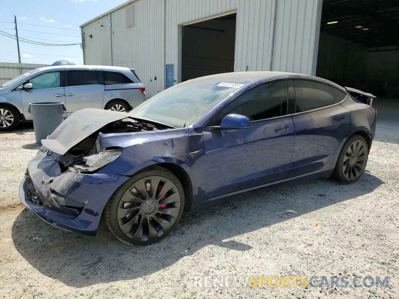 1 Photograph of a damaged car 5YJ3E1EC4PF558646 TESLA MODEL 3 2023