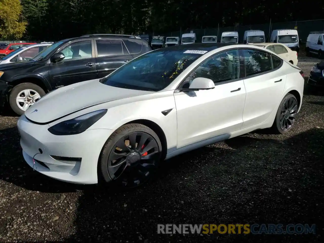 1 Photograph of a damaged car 5YJ3E1EC4PF586916 TESLA MODEL 3 2023