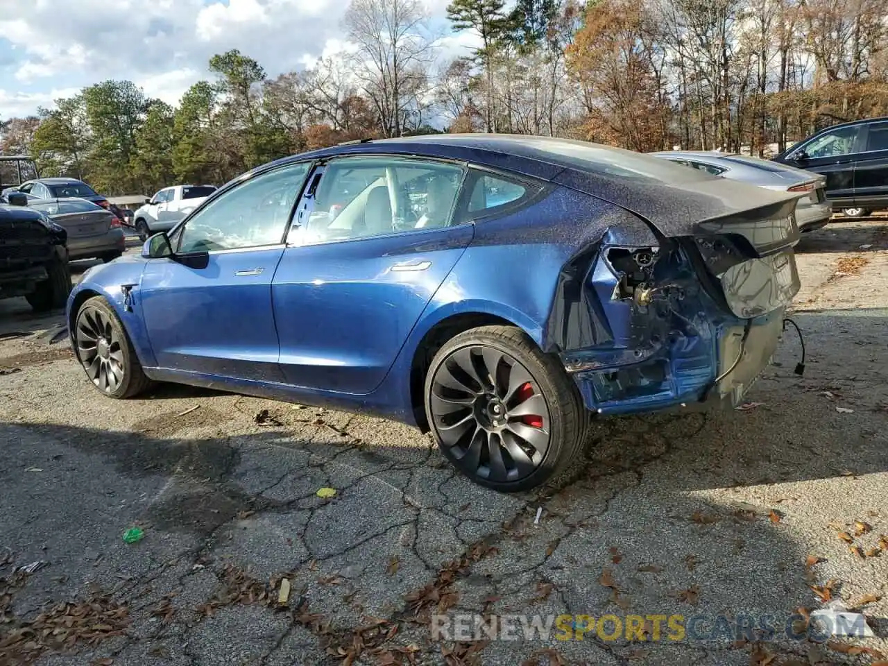 2 Photograph of a damaged car 5YJ3E1EC4PF696719 TESLA MODEL 3 2023