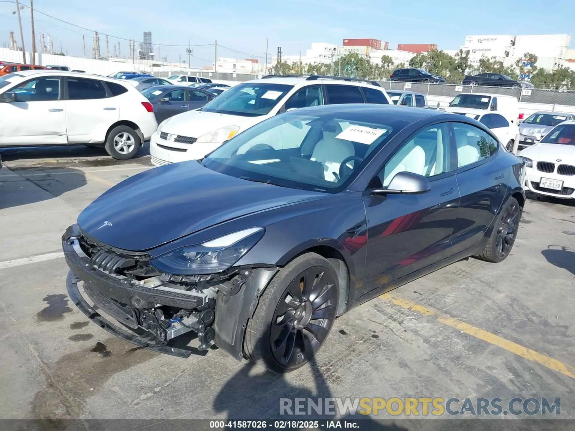 2 Photograph of a damaged car 5YJ3E1EC4PF705449 TESLA MODEL 3 2023