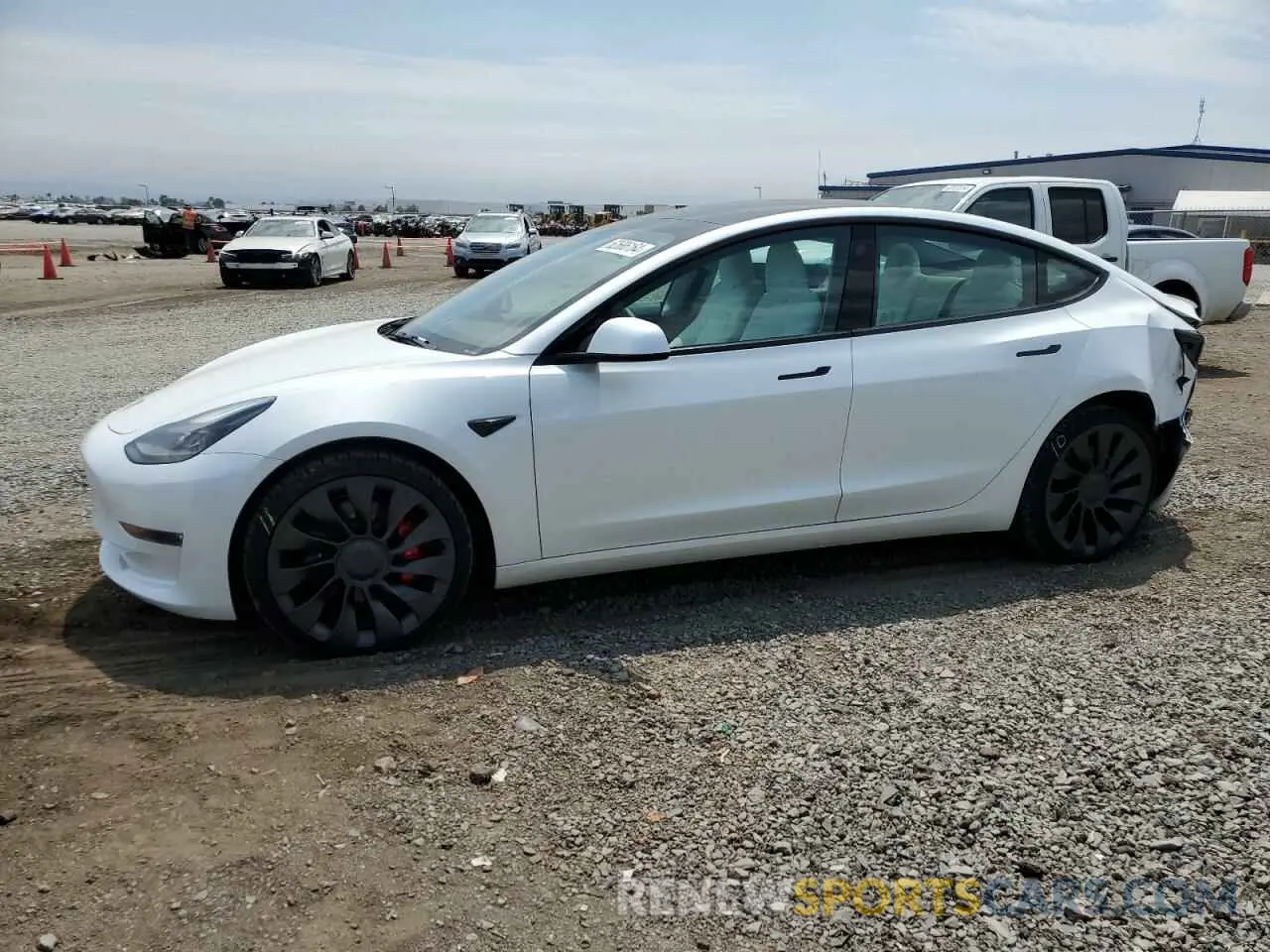 1 Photograph of a damaged car 5YJ3E1EC5PF487845 TESLA MODEL 3 2023