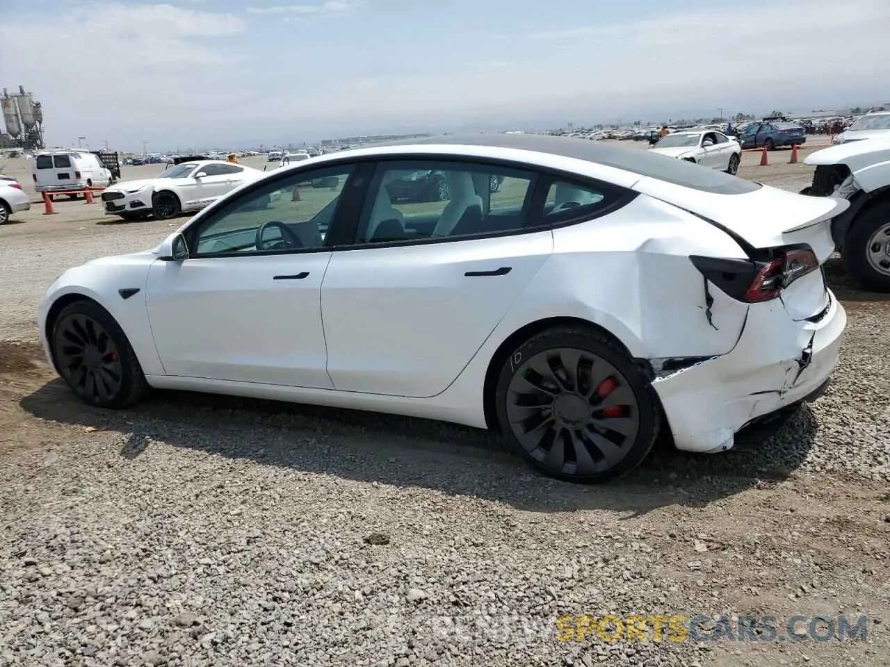 2 Photograph of a damaged car 5YJ3E1EC5PF487845 TESLA MODEL 3 2023