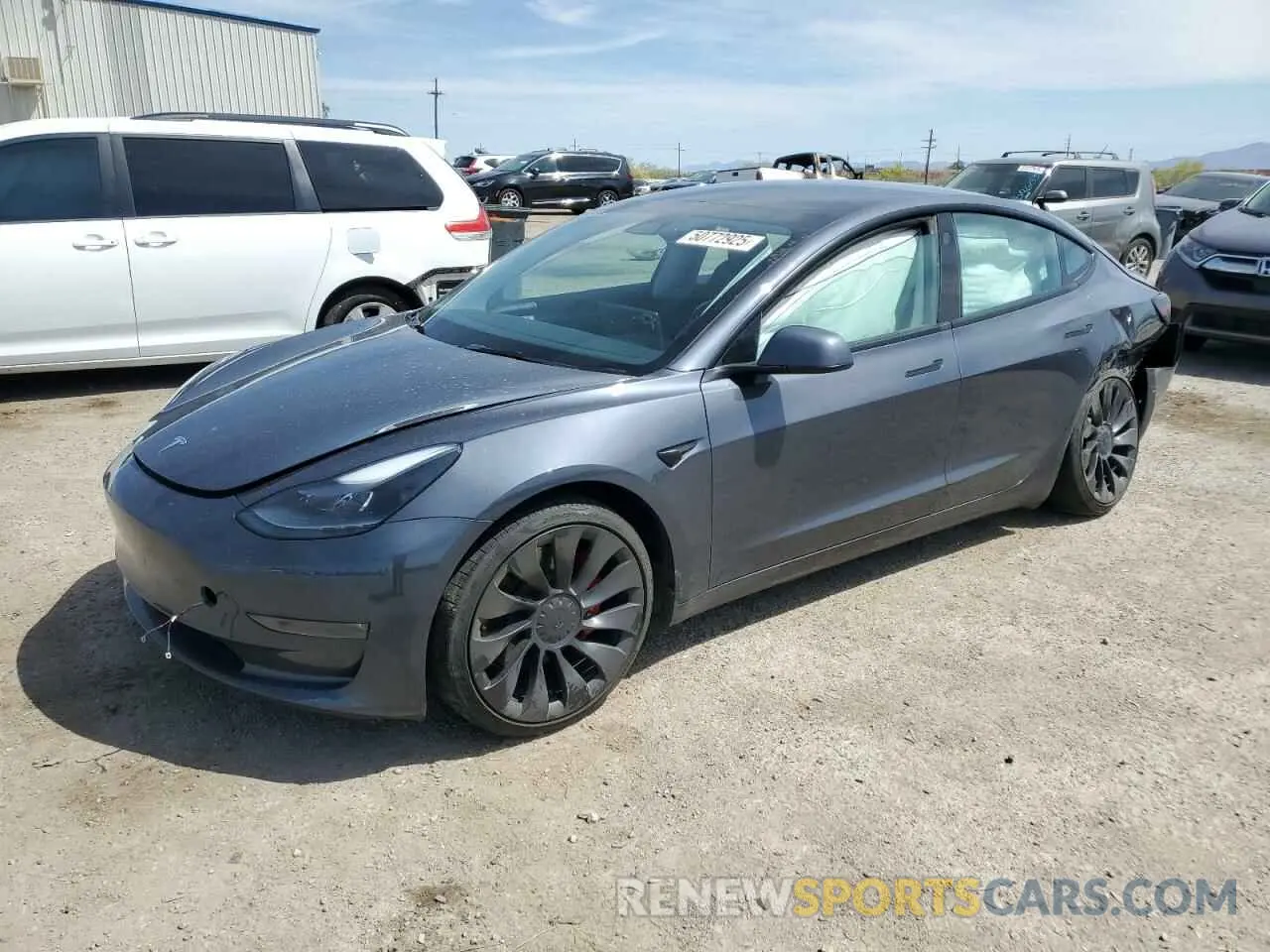 1 Photograph of a damaged car 5YJ3E1EC5PF633483 TESLA MODEL 3 2023