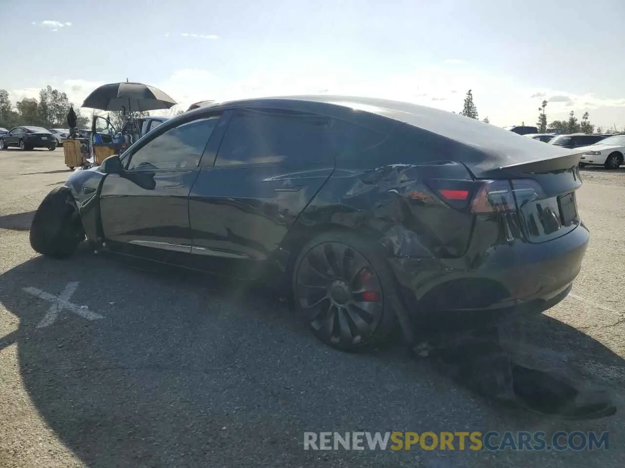 2 Photograph of a damaged car 5YJ3E1EC5PF681114 TESLA MODEL 3 2023
