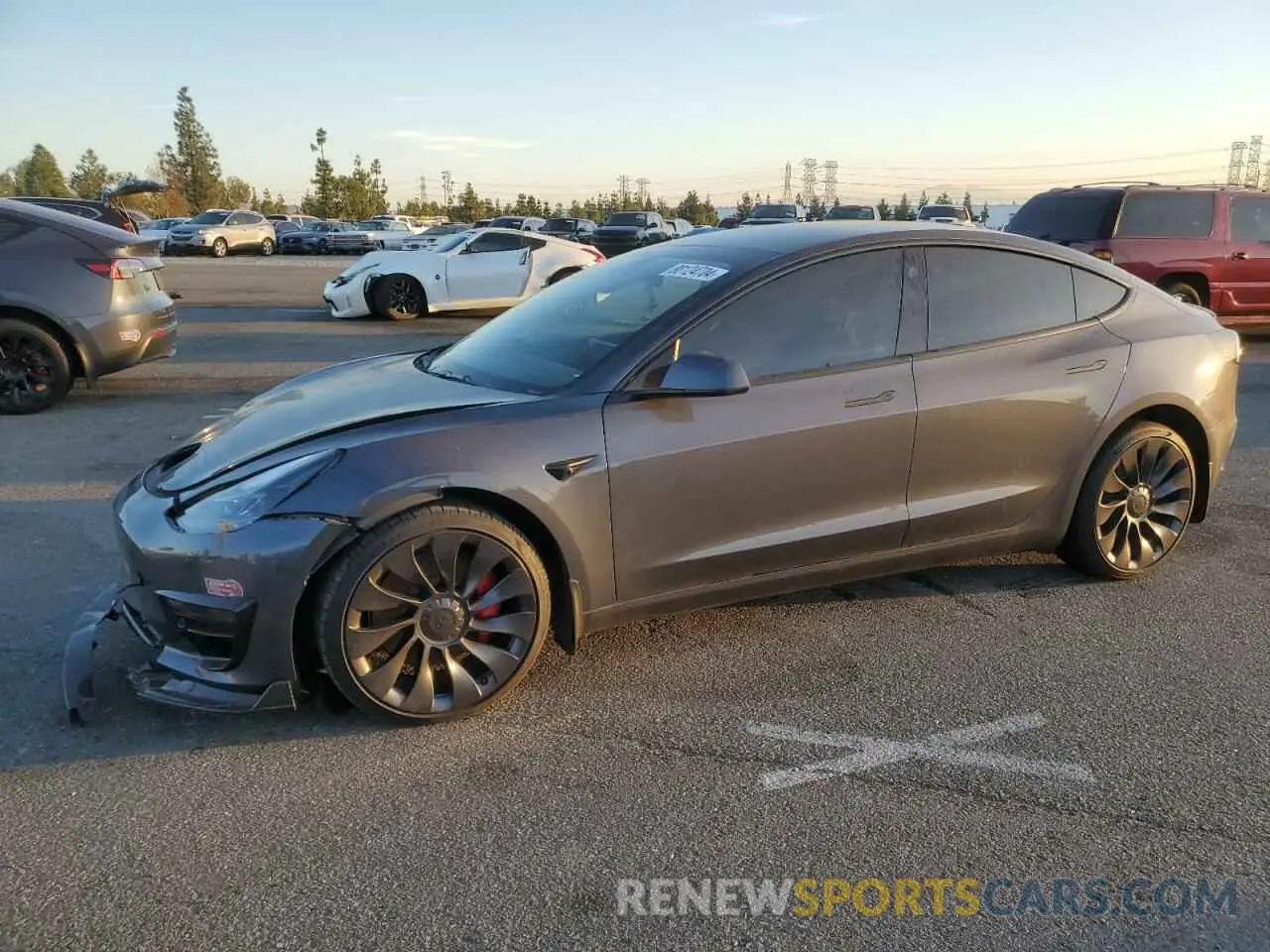 1 Photograph of a damaged car 5YJ3E1EC5PF691822 TESLA MODEL 3 2023